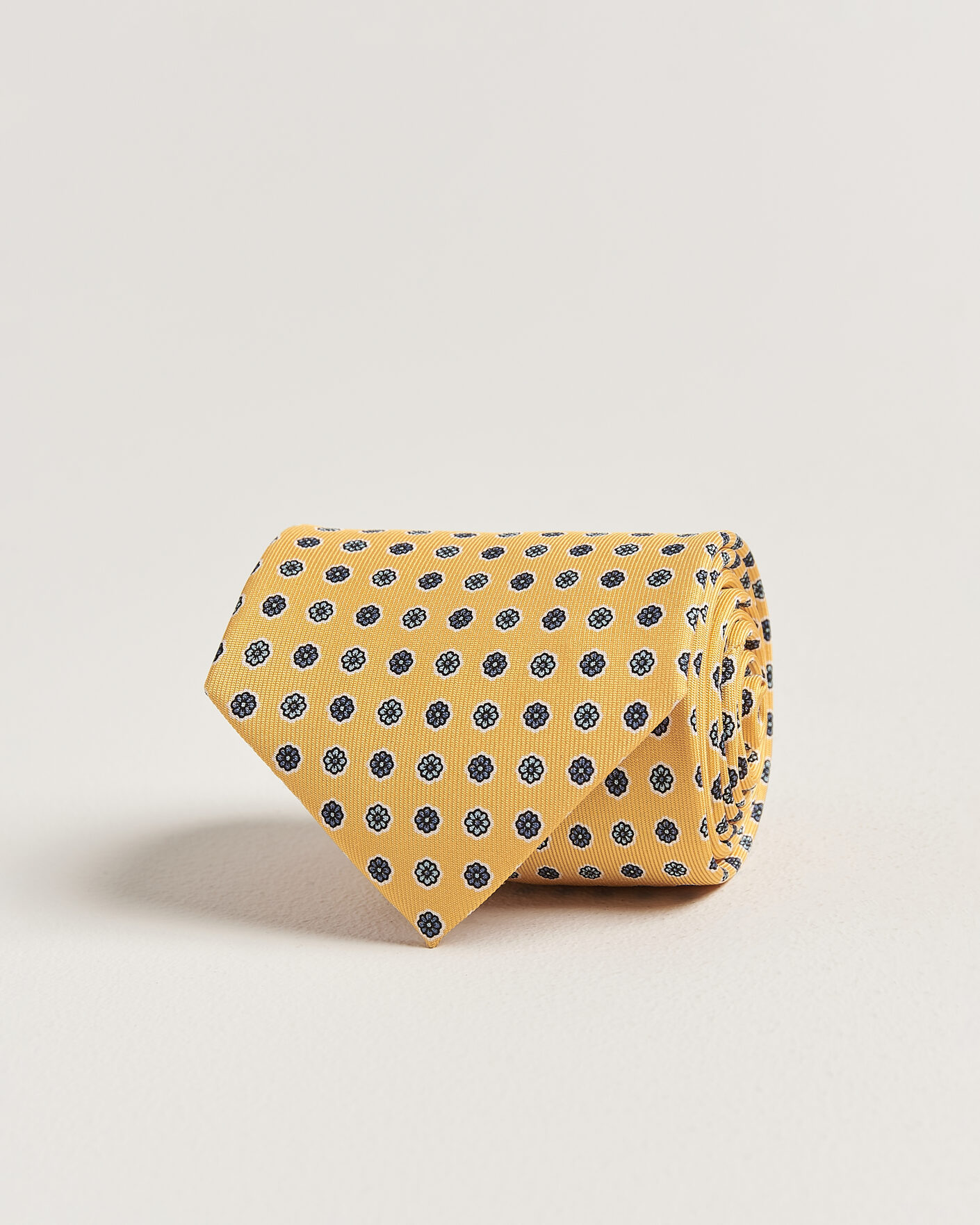 Herre | Nytt i butikken | E. Marinella | 3-Fold Printed Silk Tie Yellow