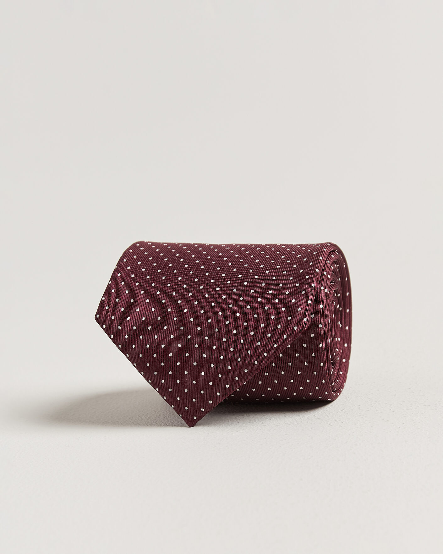 Herre | Nytt i butikken | E. Marinella | 3-Fold Printed Silk Tie Burgundy