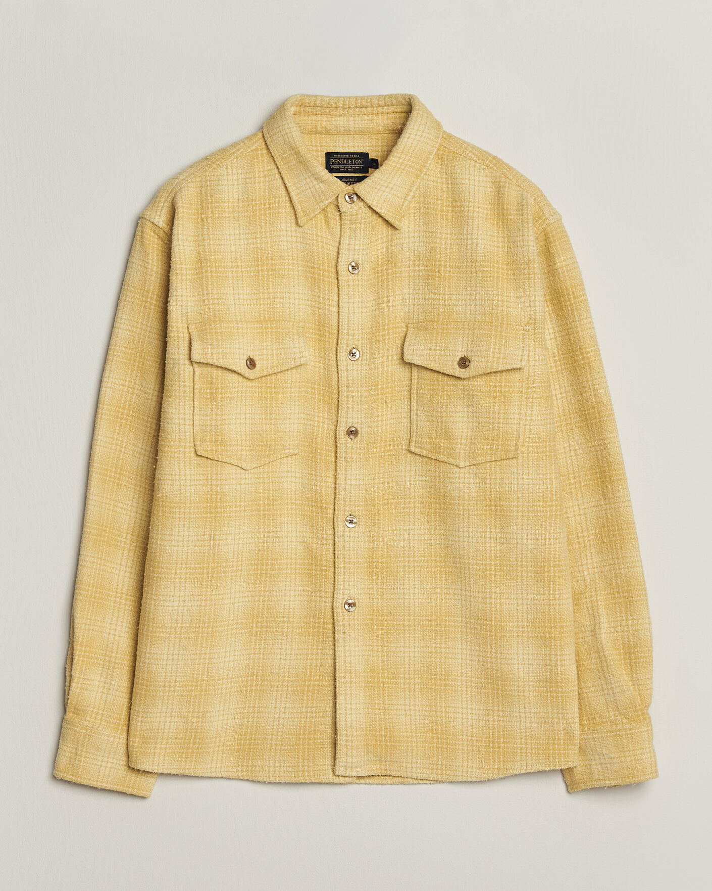 Herre | Skjorter | Pendleton | Big Pocket Shirt Cream Shadow