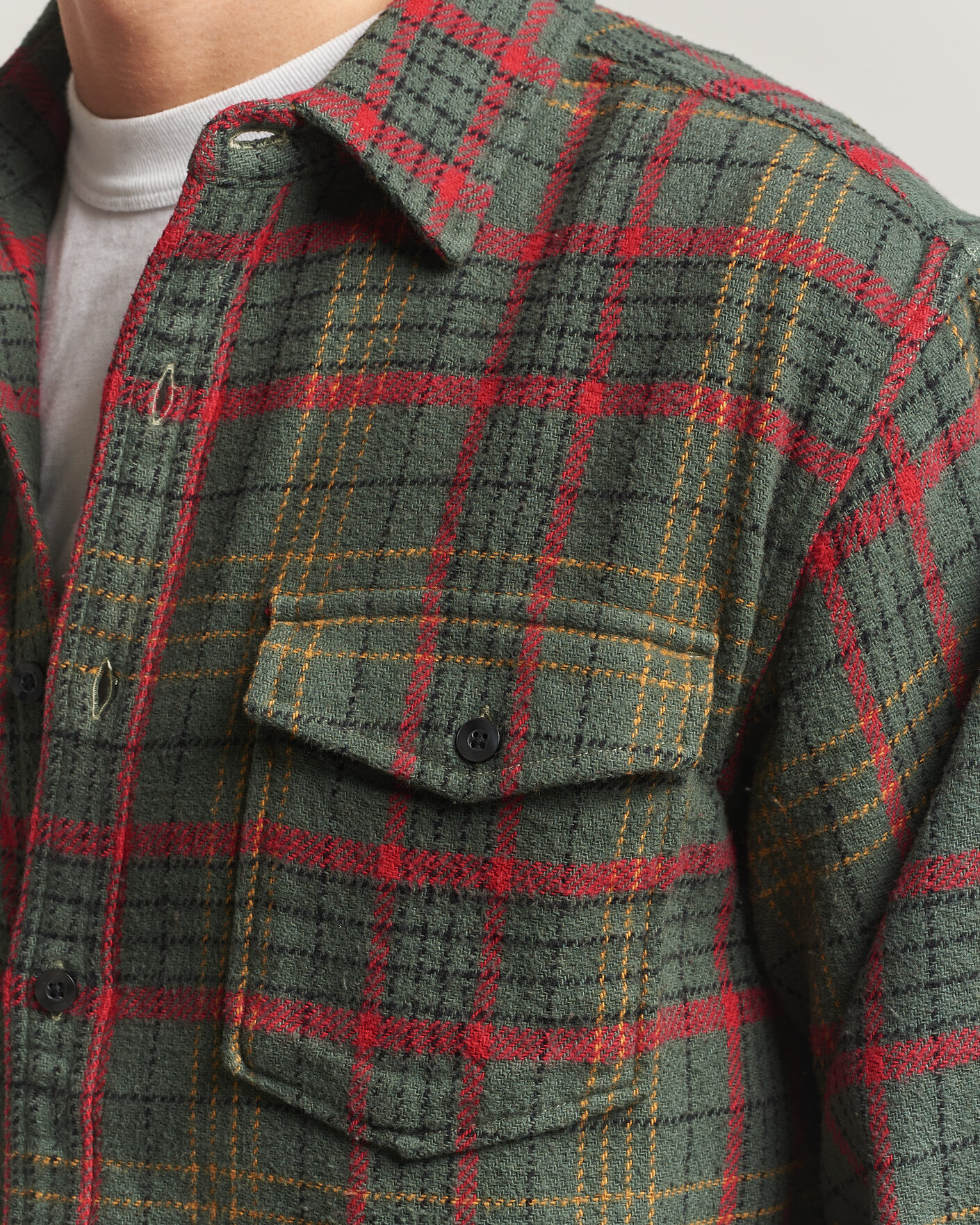 Herre | Skjorter | Pendleton | Big Pocket Shirt Green
