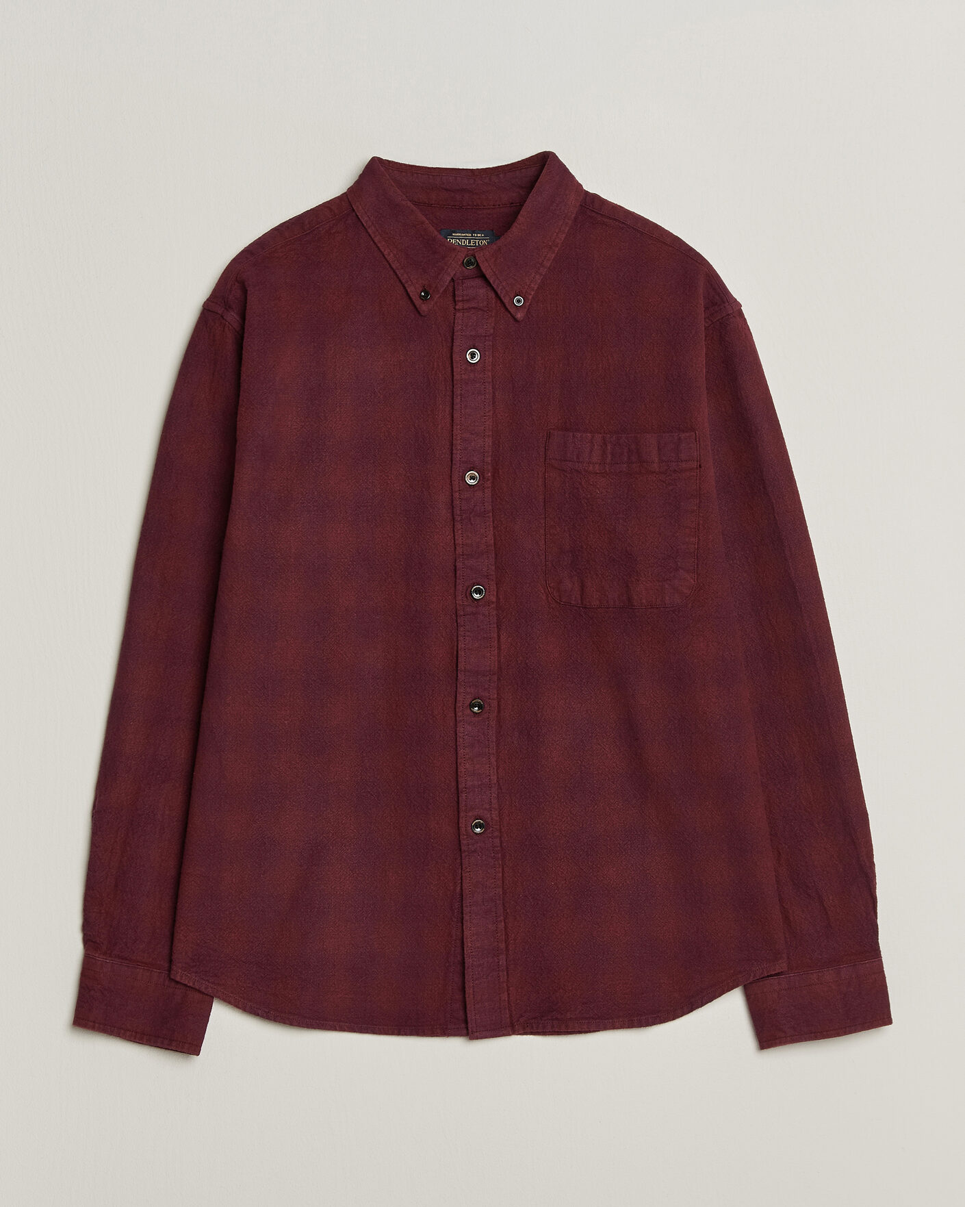 Herre | Skjorter | Pendleton | Flannel Button Down Shirt Maroon Plaid