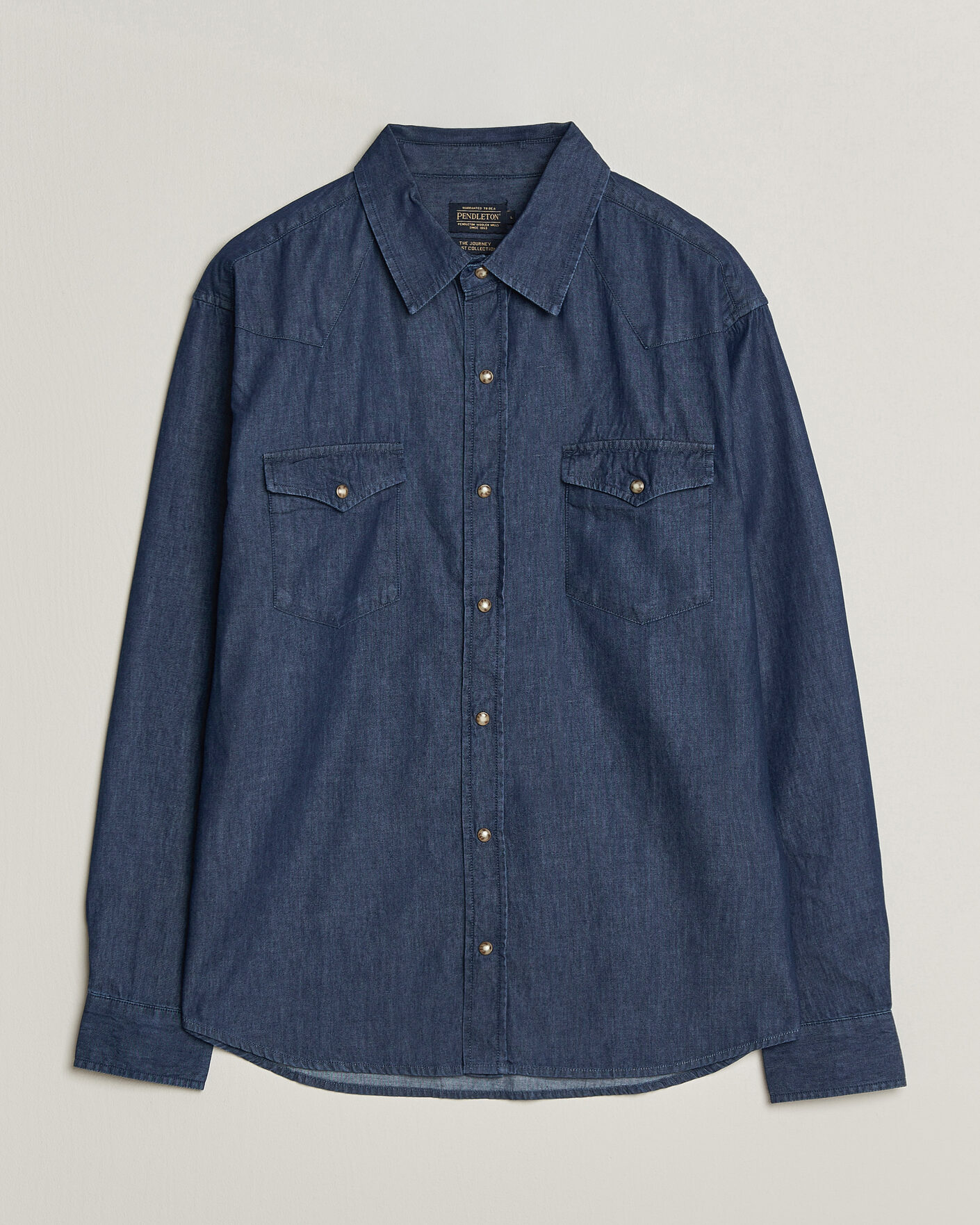 Herre | Skjorter | Pendleton | Chandler Western Shirt Indigo Chambray