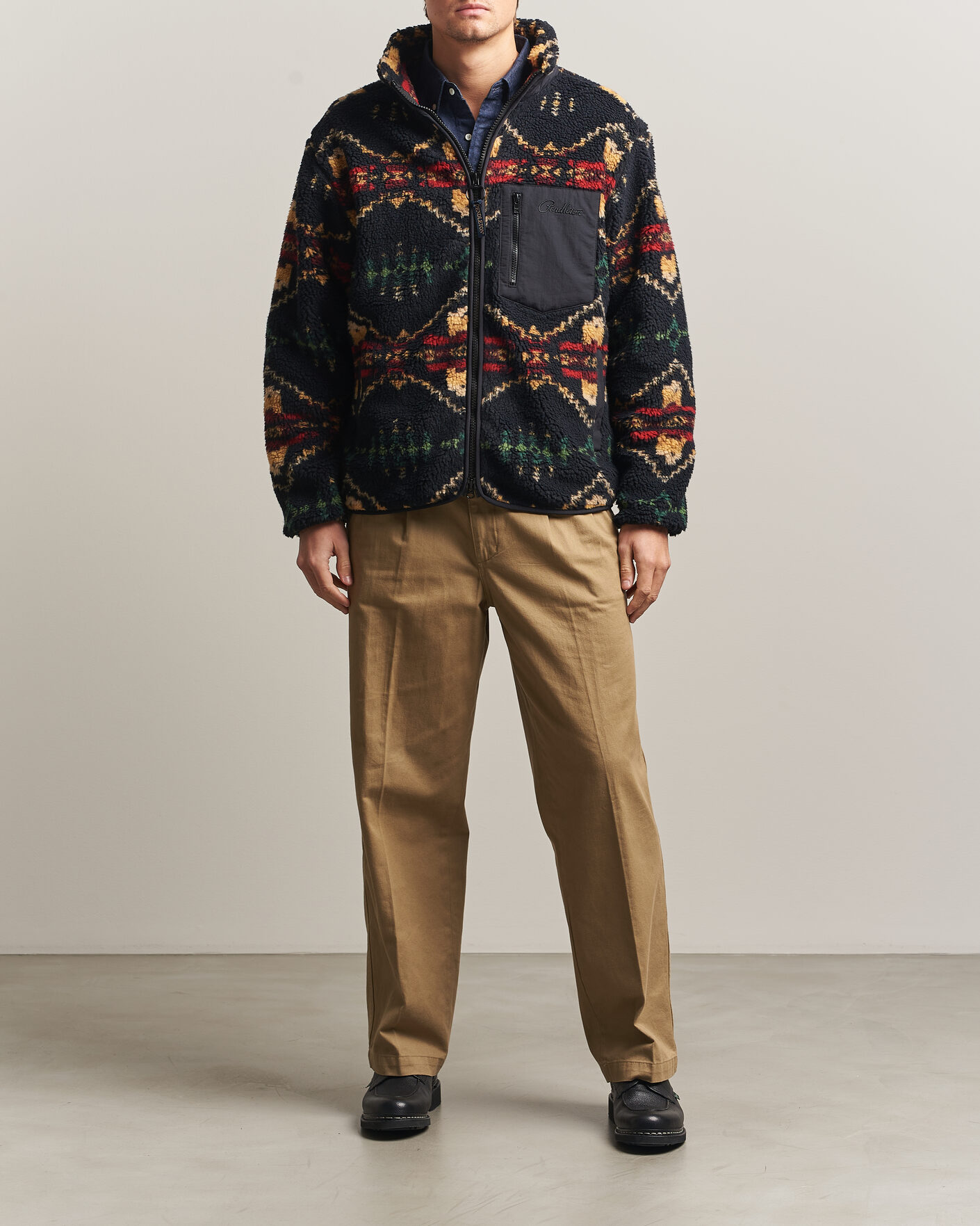 Herre | Gensere | Pendleton | Jacquard Sherpa Fleece Four Corners