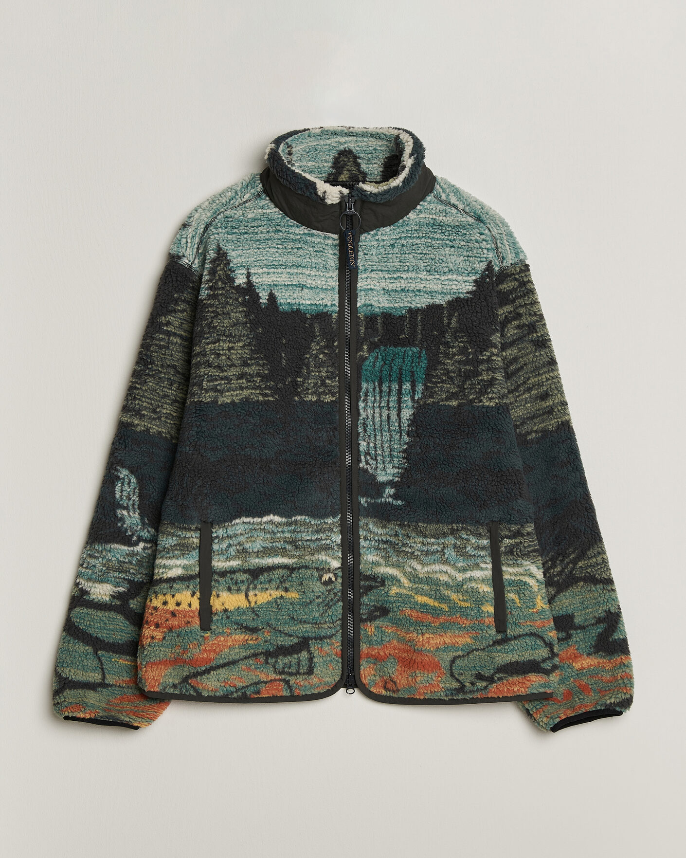 Herre | Gensere | Pendleton | Jacquard Sherpa Fleece Salmon Falls