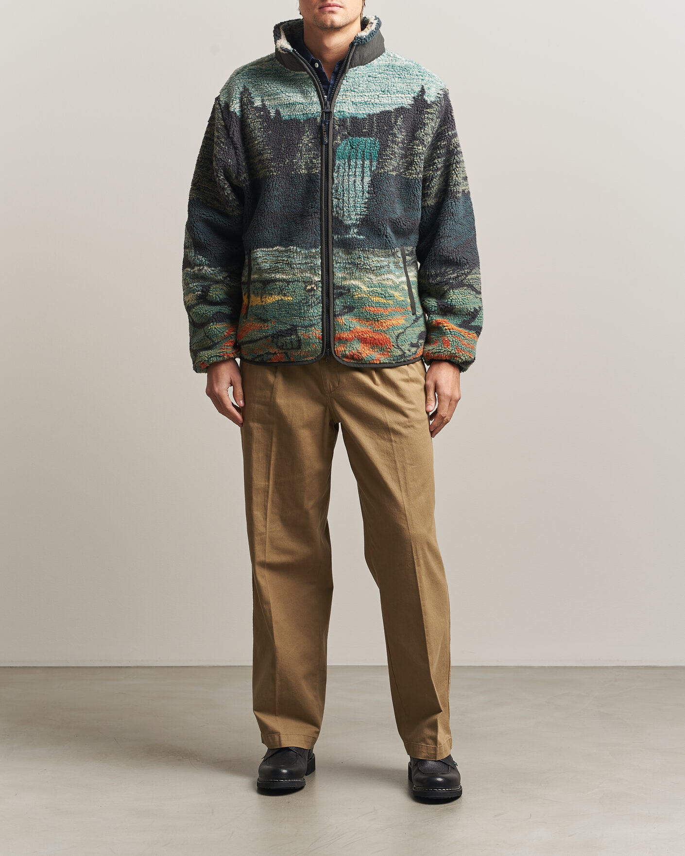 Herre | Gensere | Pendleton | Jacquard Sherpa Fleece Salmon Falls