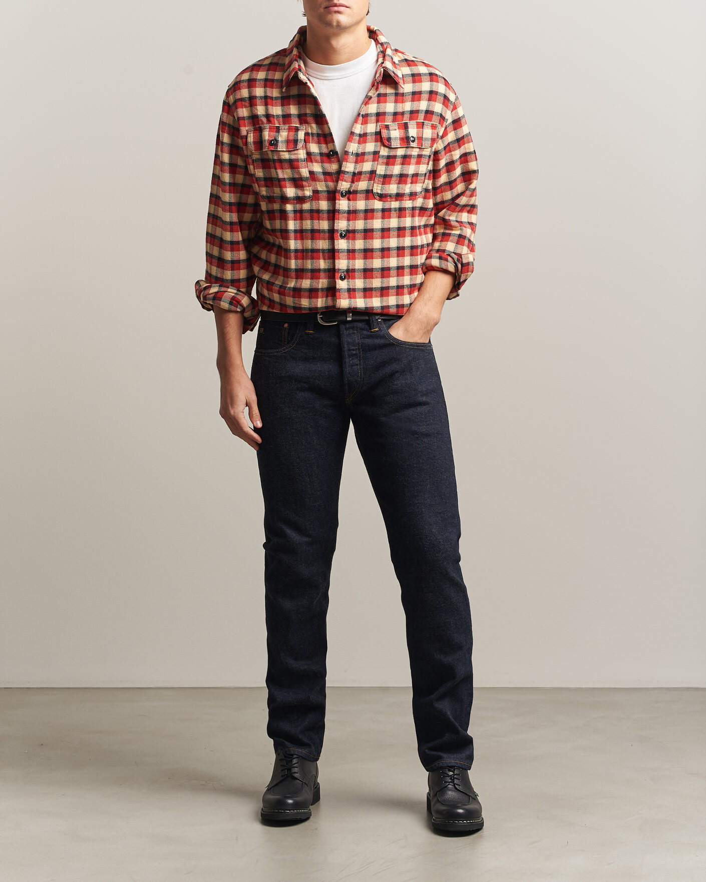 Herre | Jeans | RRL | Slim Fit Selvedge Jeans East/West Rinse