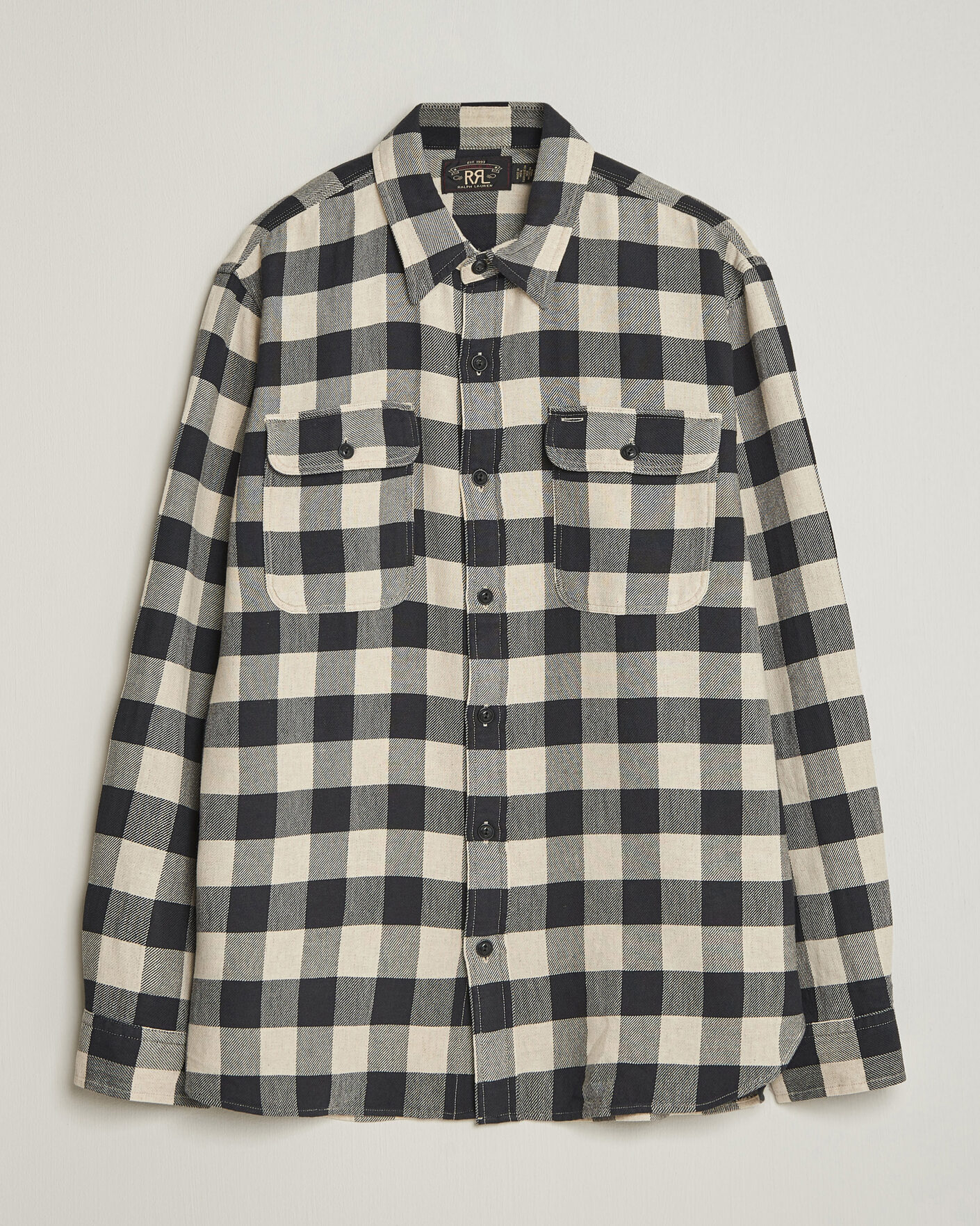 Herre | Skjorter | RRL | Matlock Plaid Shirt Black/Cream