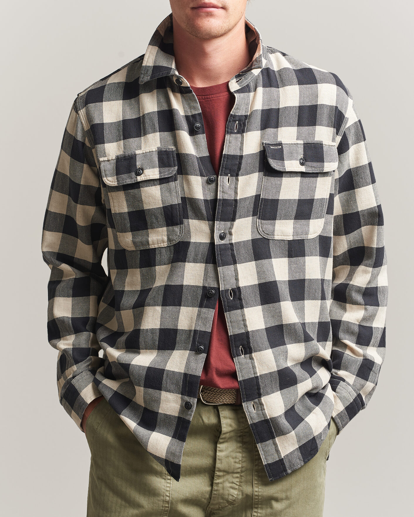 Herre | Skjorter | RRL | Matlock Plaid Shirt Black/Cream