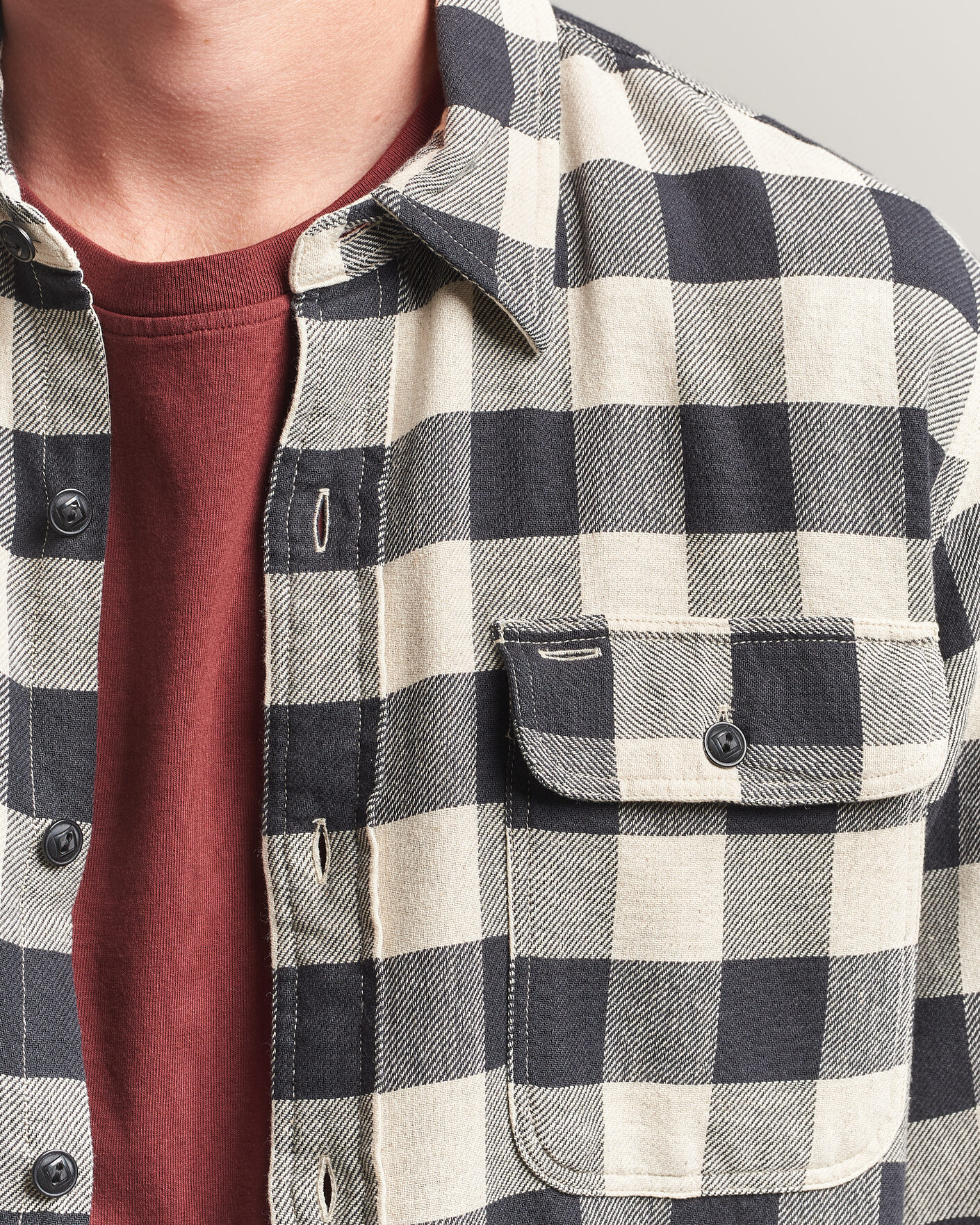 Herre | Skjorter | RRL | Matlock Plaid Shirt Black/Cream