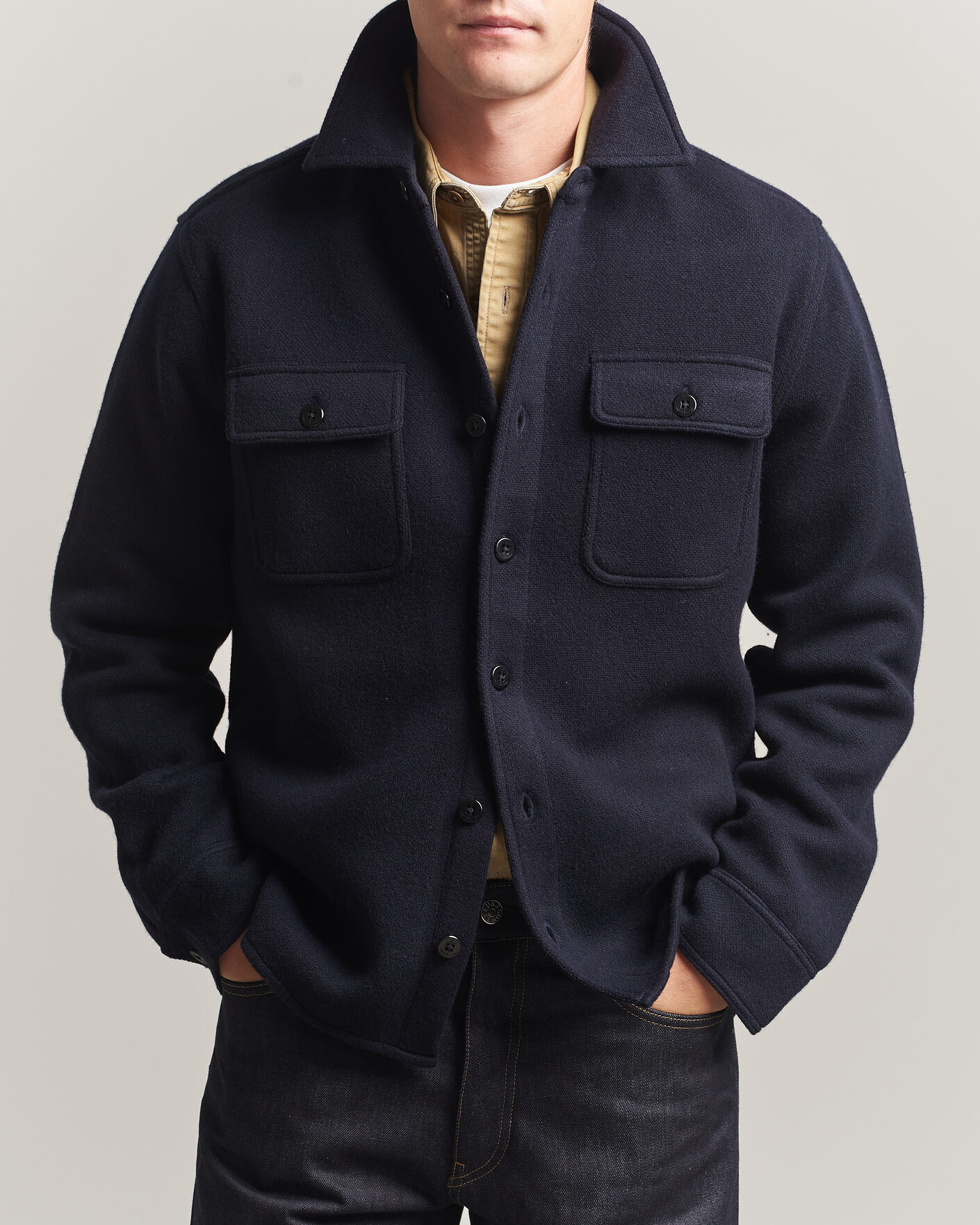 Herre | Skjorter | RRL | CPO Cardigan Shirt Navy