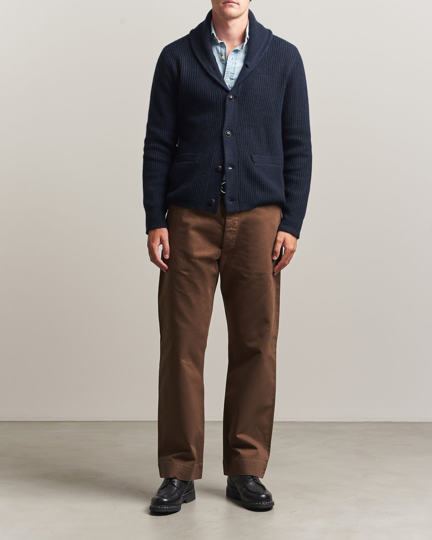 Herre | Gensere | RRL | Cashmere Shawl Collar Cardigan Navy