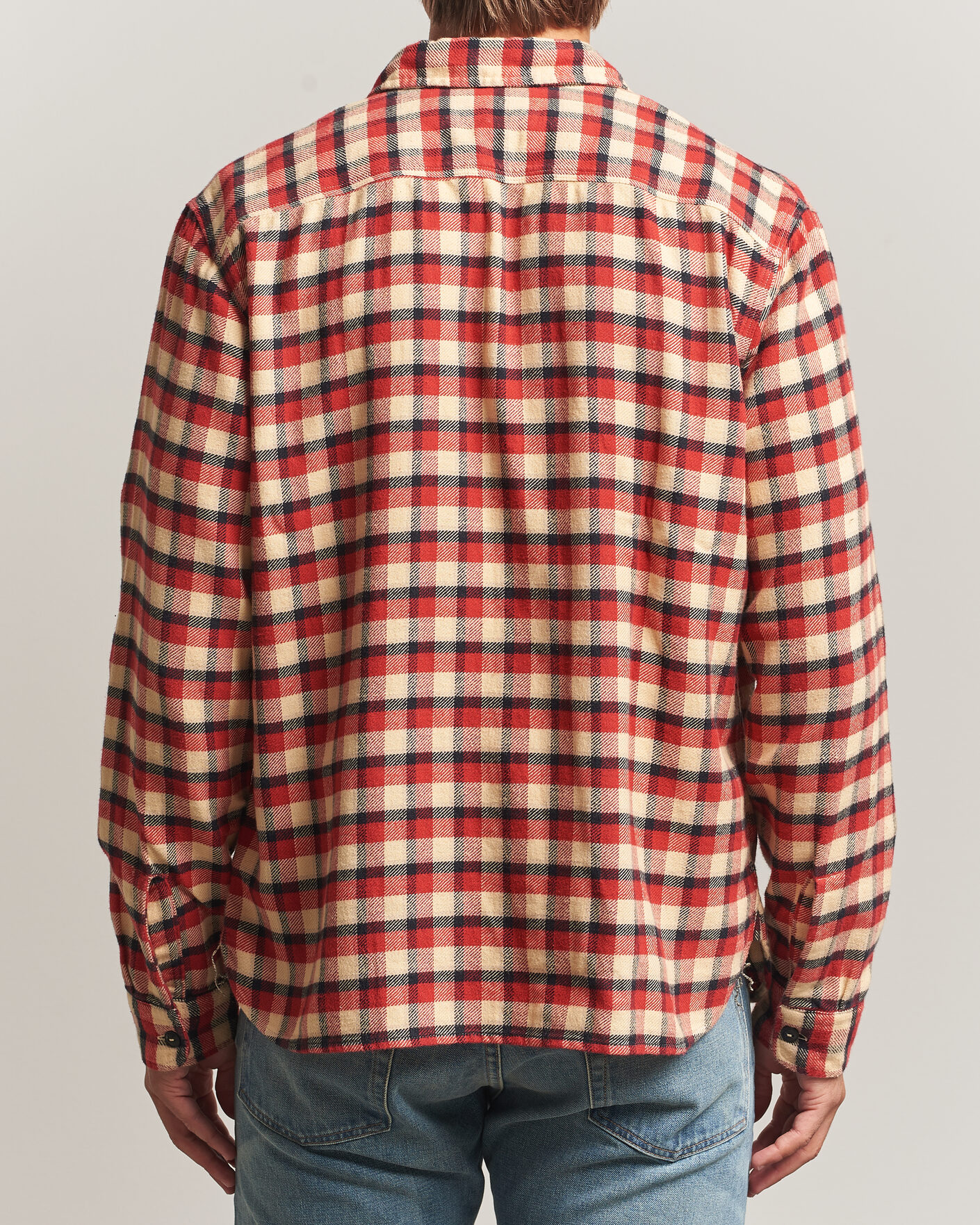 Herre | Skjorter | RRL | Plaid Flannel Shirt Red/Cream