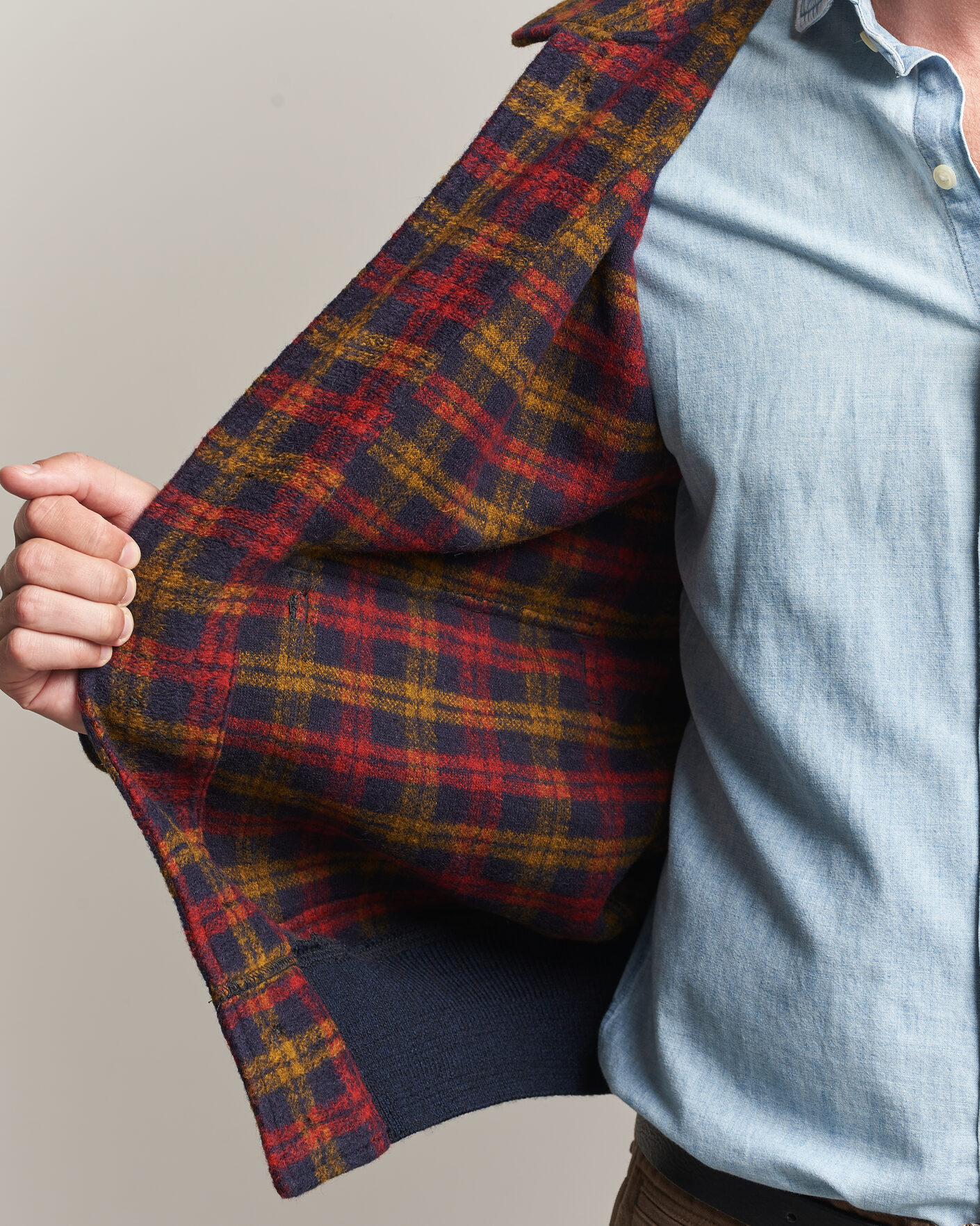 Herre | Jakker | RRL | Knit Bomber Jacket Red Multi