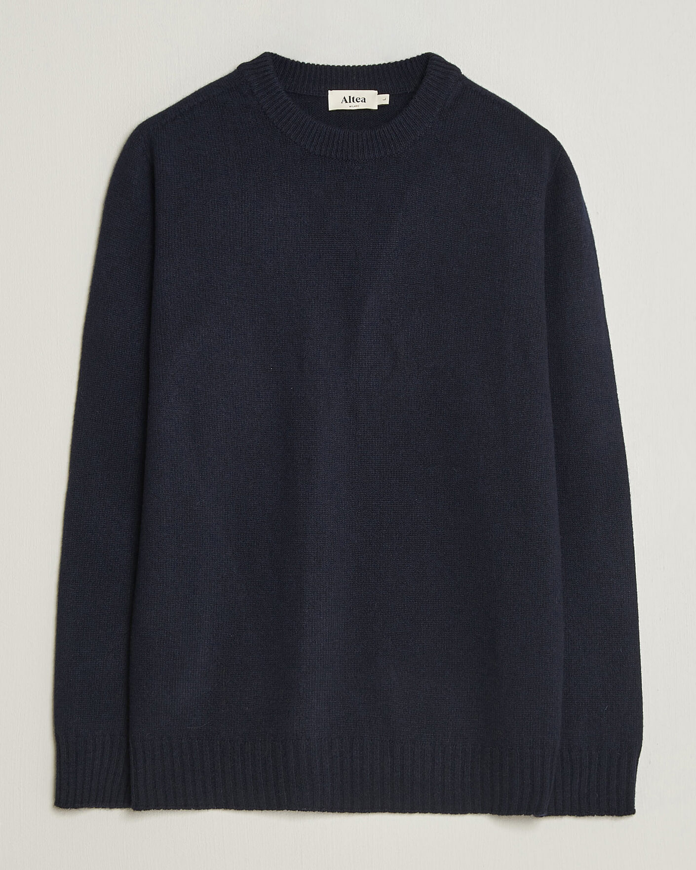 Herre | Gensere | Altea | Wool/Cashmere Crew Neck Pullover Navy