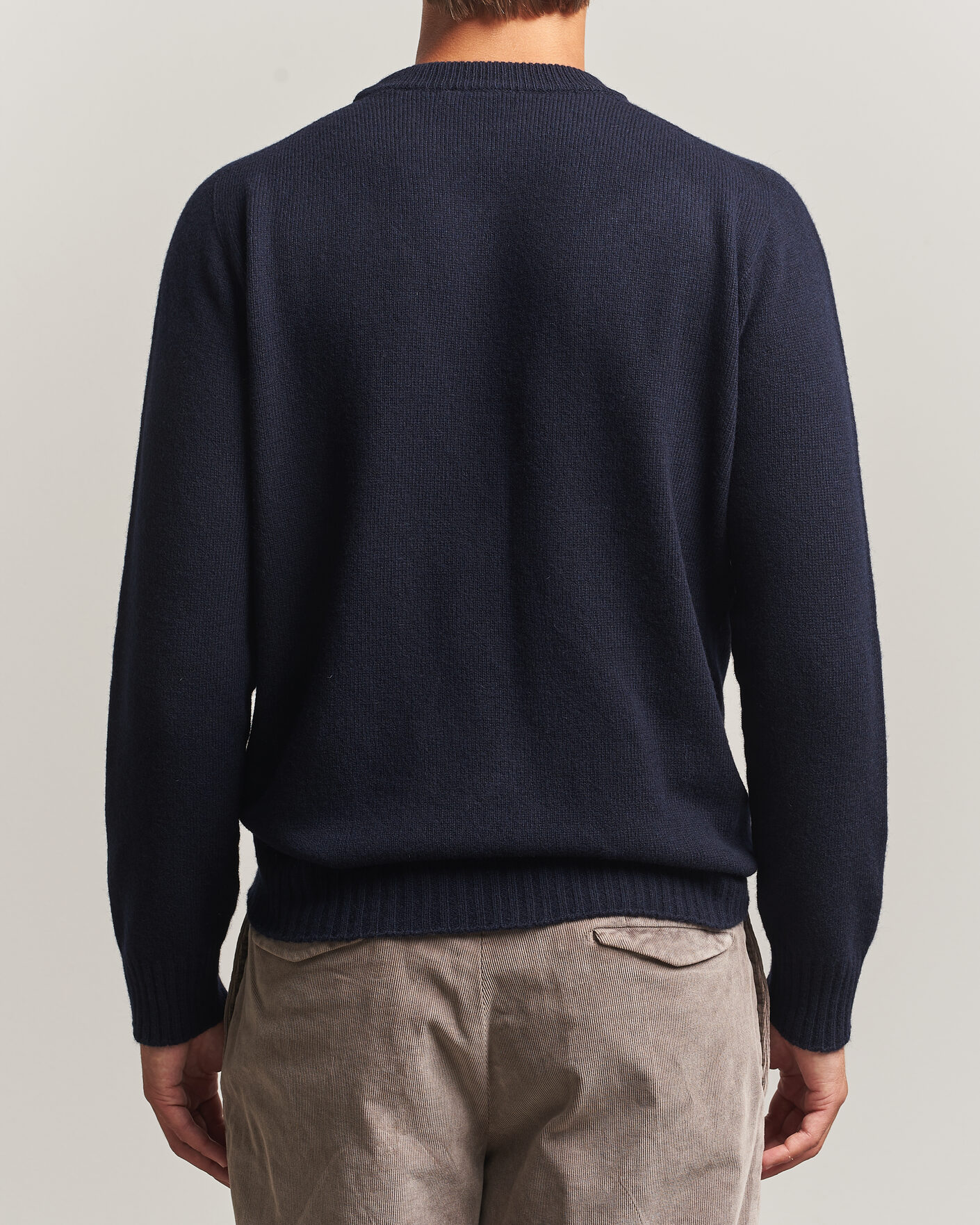 Herre | Gensere | Altea | Wool/Cashmere Crew Neck Pullover Navy