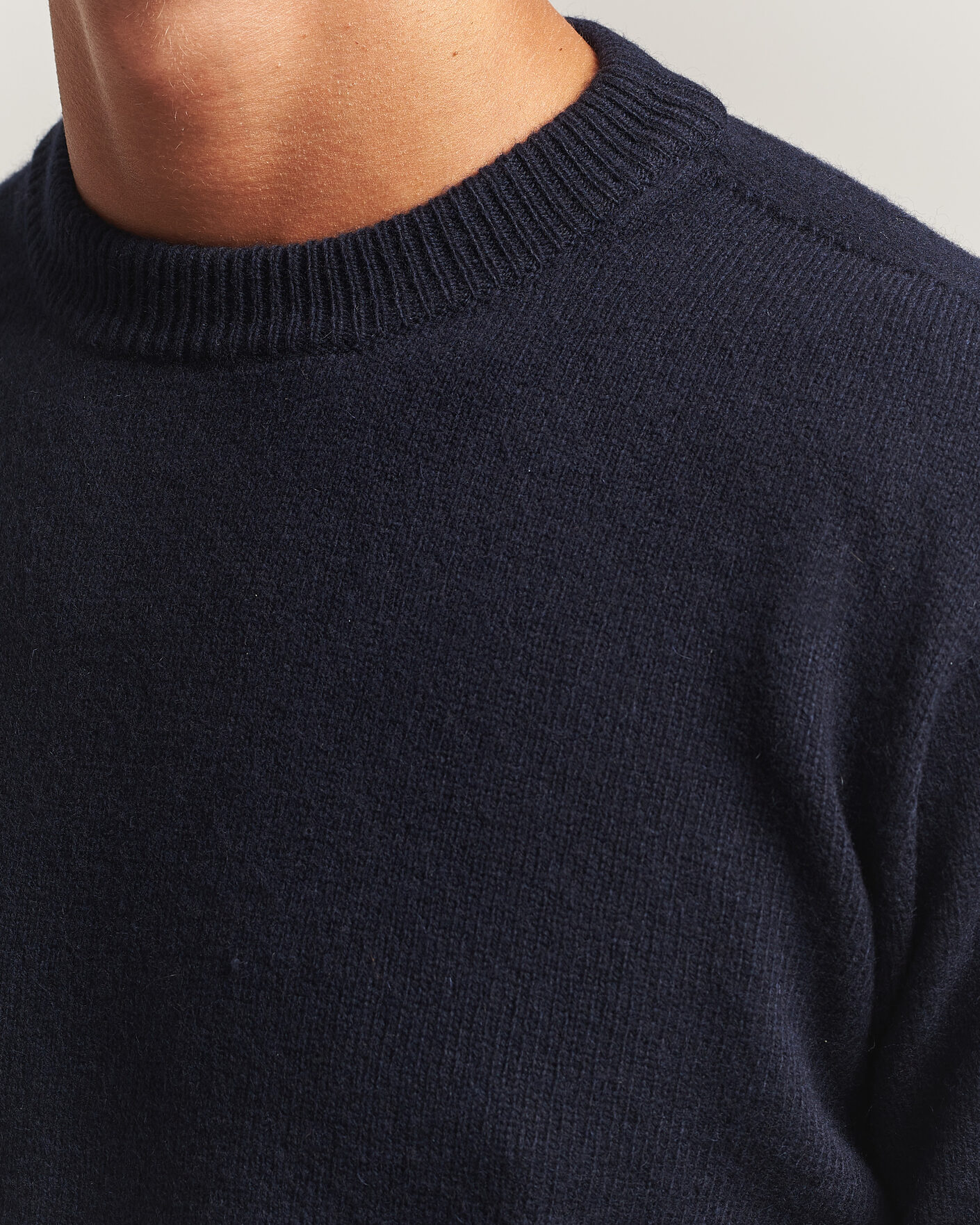 Herre | Gensere | Altea | Wool/Cashmere Crew Neck Pullover Navy
