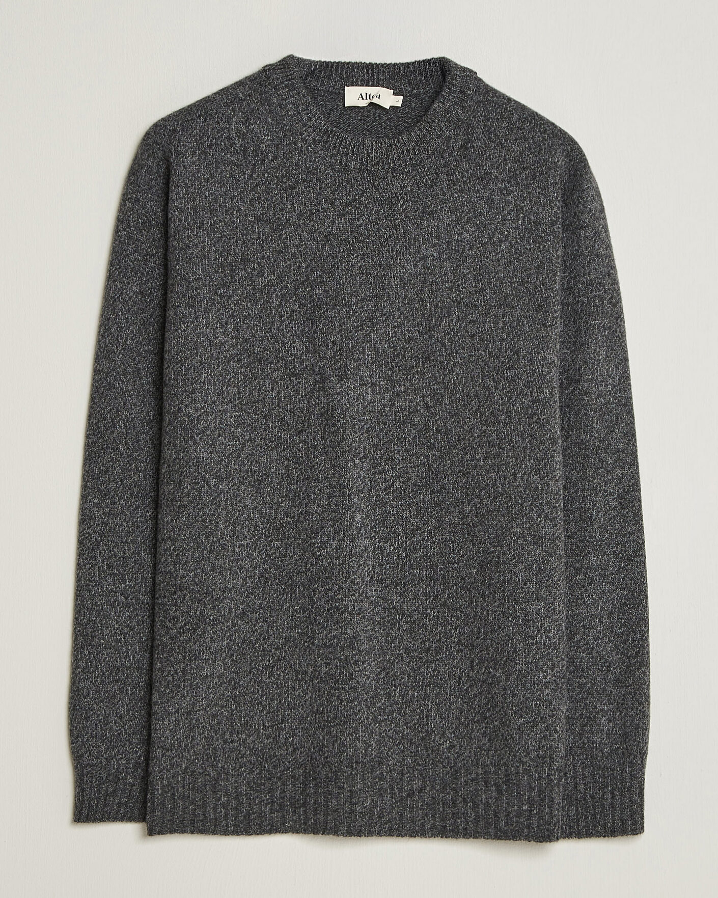 Herre | Gensere | Altea | Wool/Cashmere Crew Neck Pullover Charcoal Melange