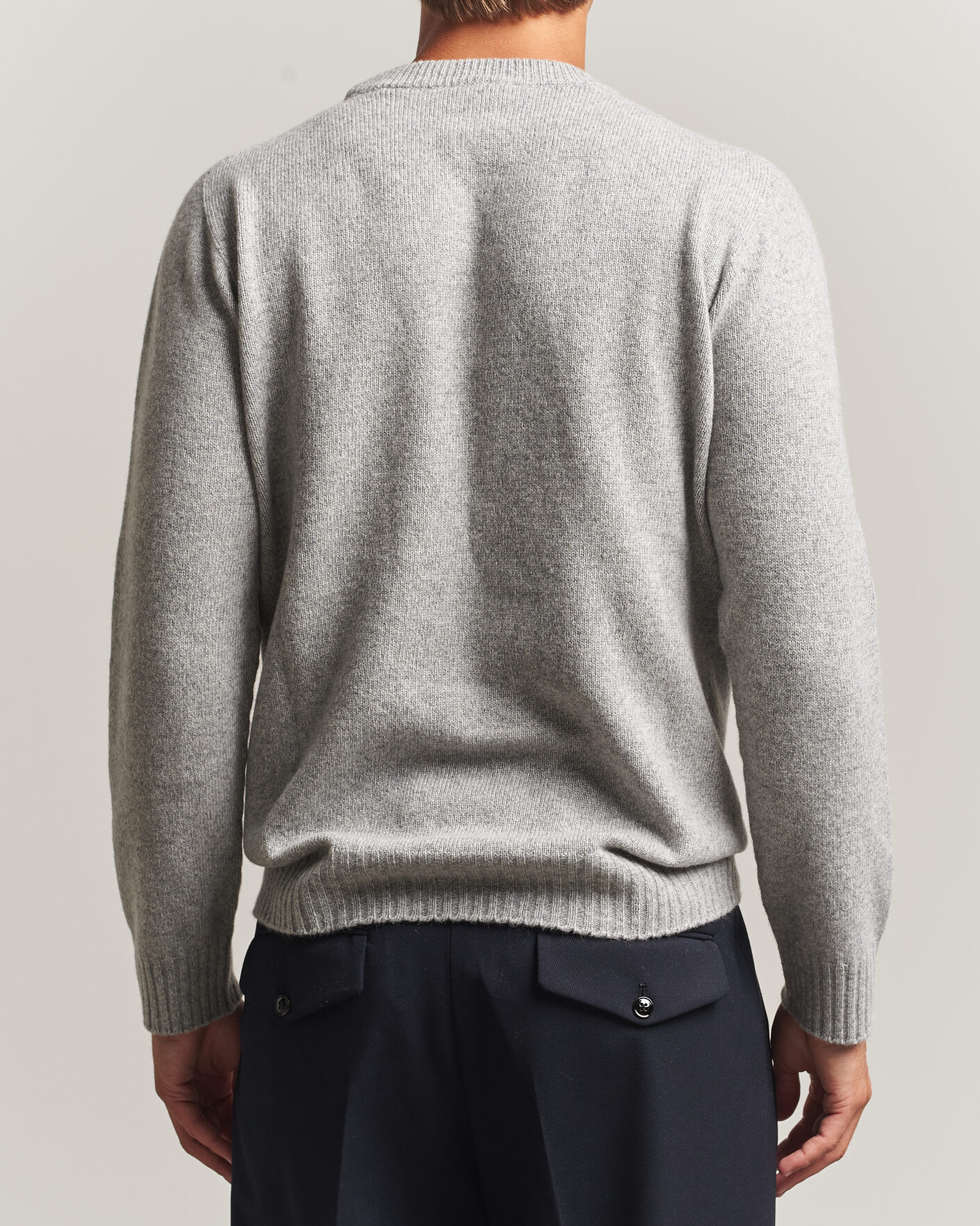 Herre | Gensere | Altea | Wool/Cashmere Crew Neck Pullover Light Grey