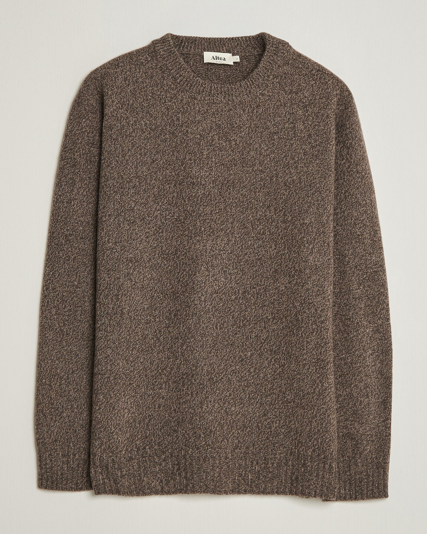 Herre | Gensere | Altea | Wool/Cashmere Crew Neck Pullover Brown Melange