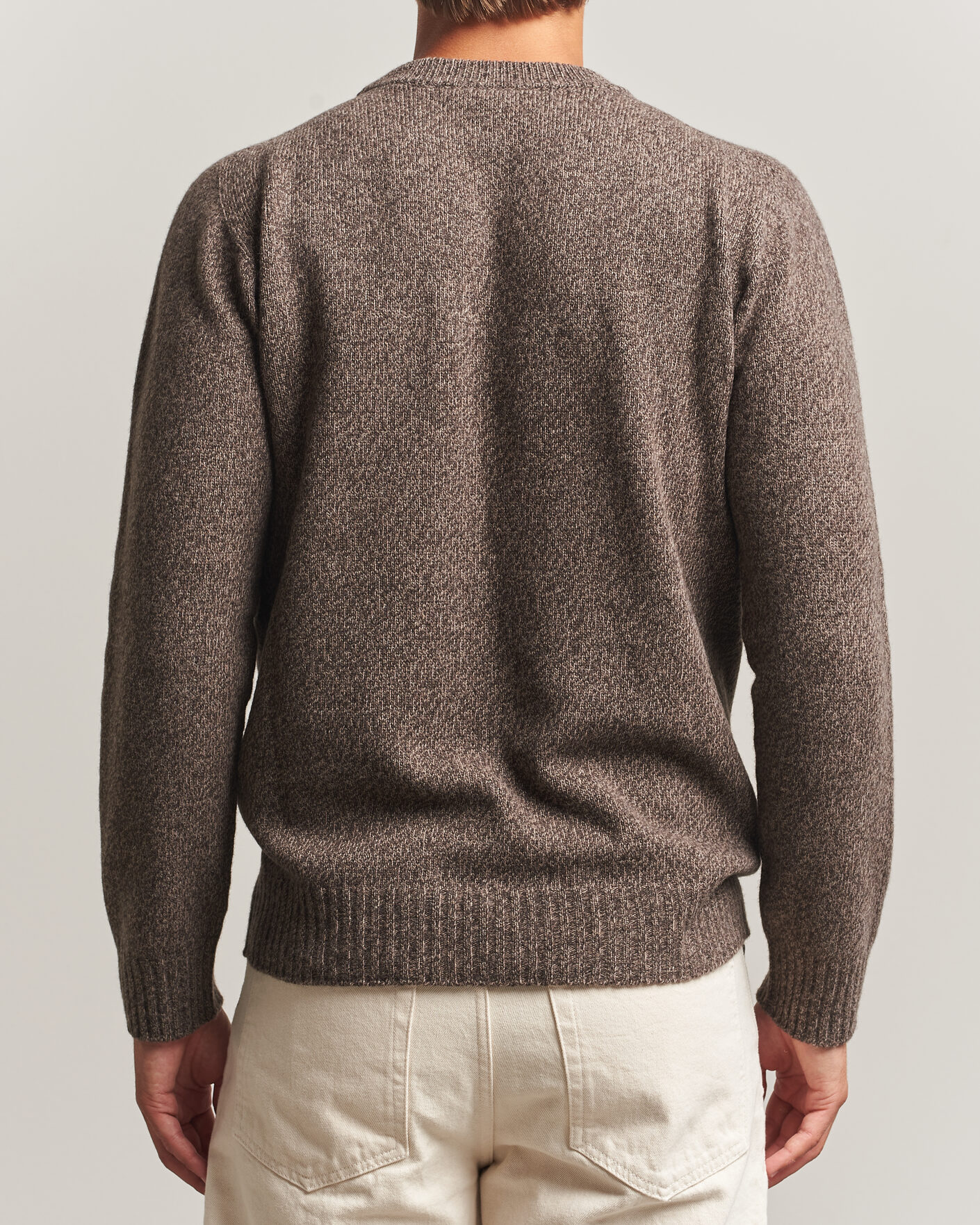 Herre | Gensere | Altea | Wool/Cashmere Crew Neck Pullover Brown Melange
