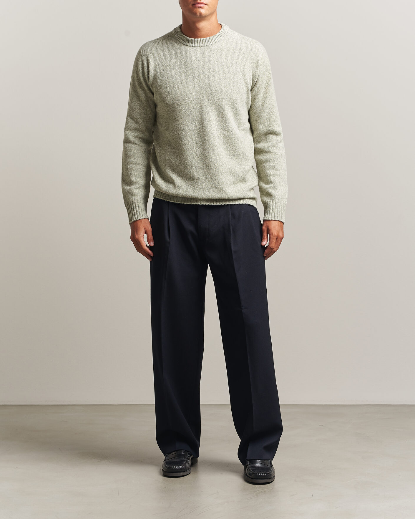 Herre | Gensere | Altea | Wool/Cashmere Crew Neck Pullover Mint Green