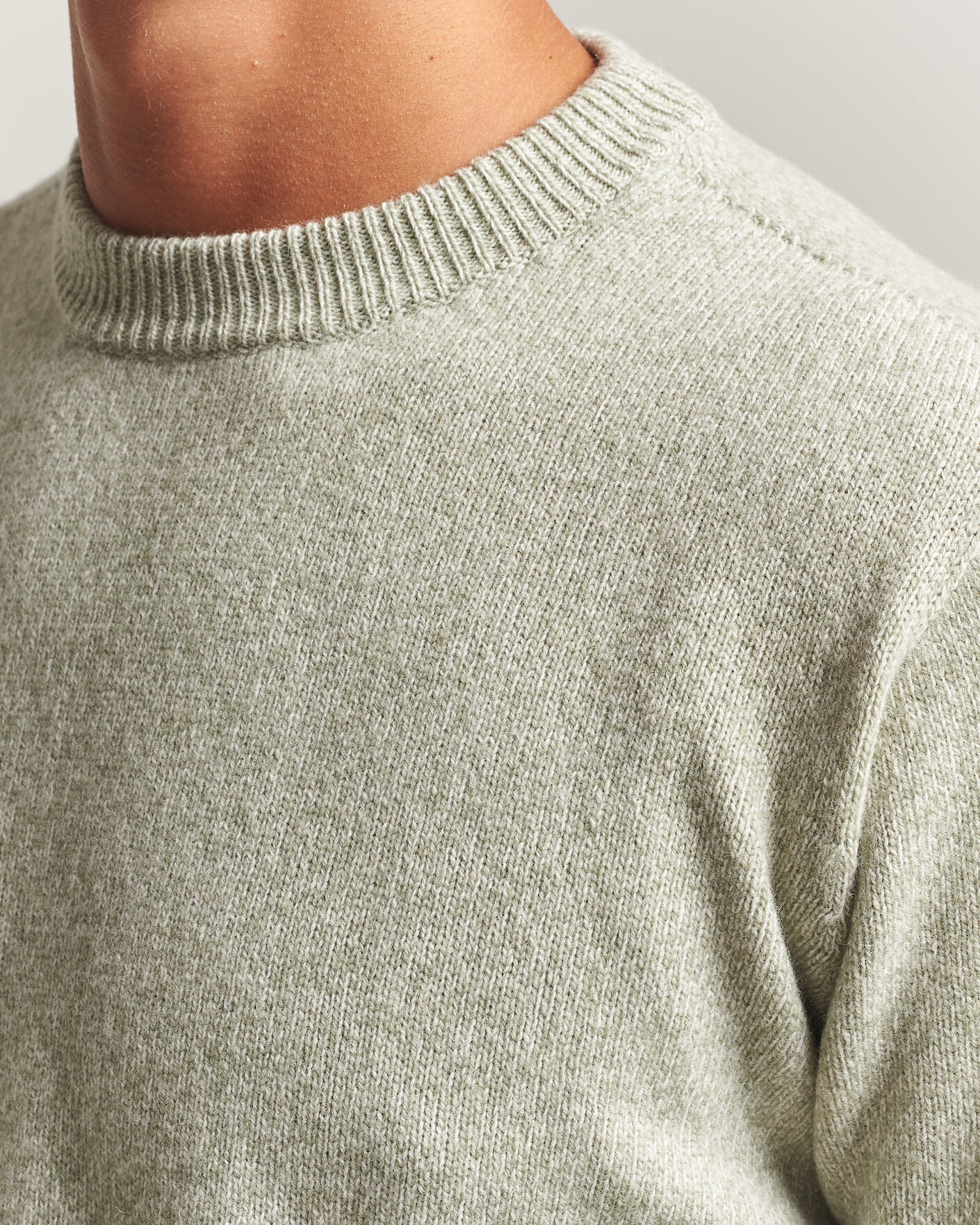 Herre | Gensere | Altea | Wool/Cashmere Crew Neck Pullover Mint Green