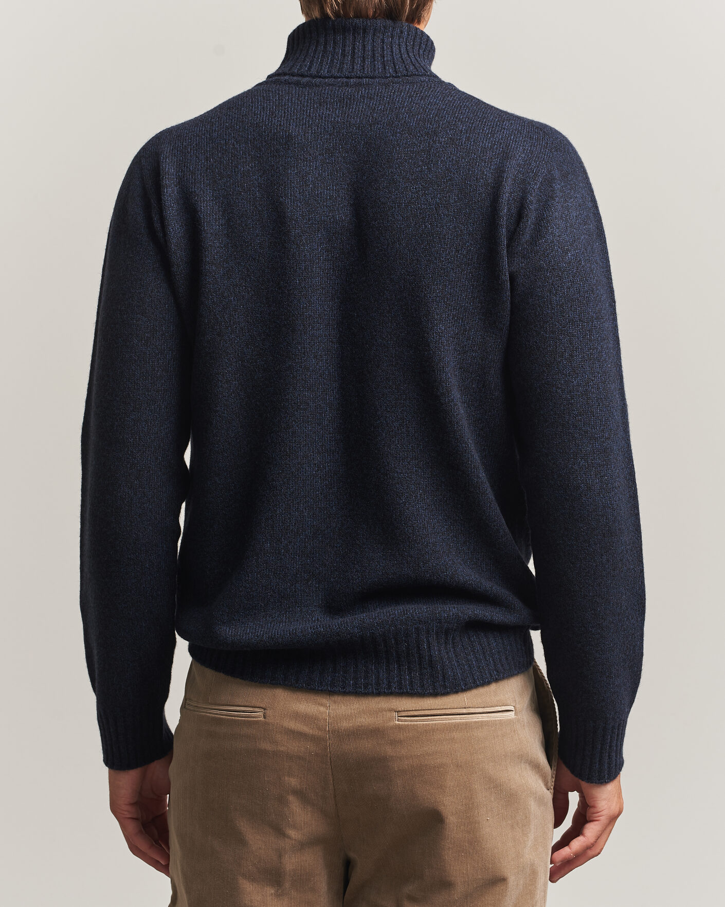 Herre | Gensere | Altea | Wool/Cashmere Rollneck Navy Melange