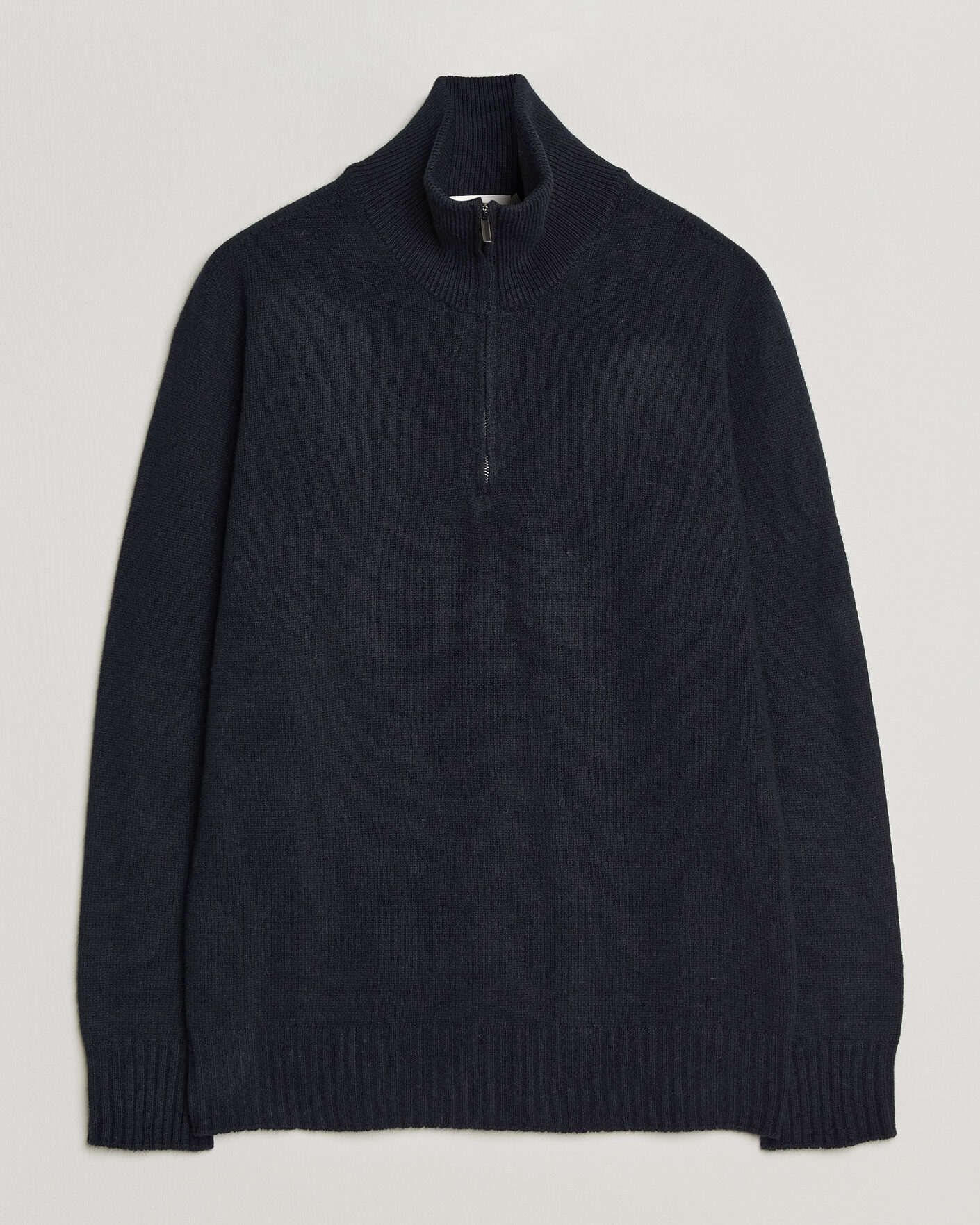 Herre | Gensere | Altea | Wool/Cashmere Half Zip Navy