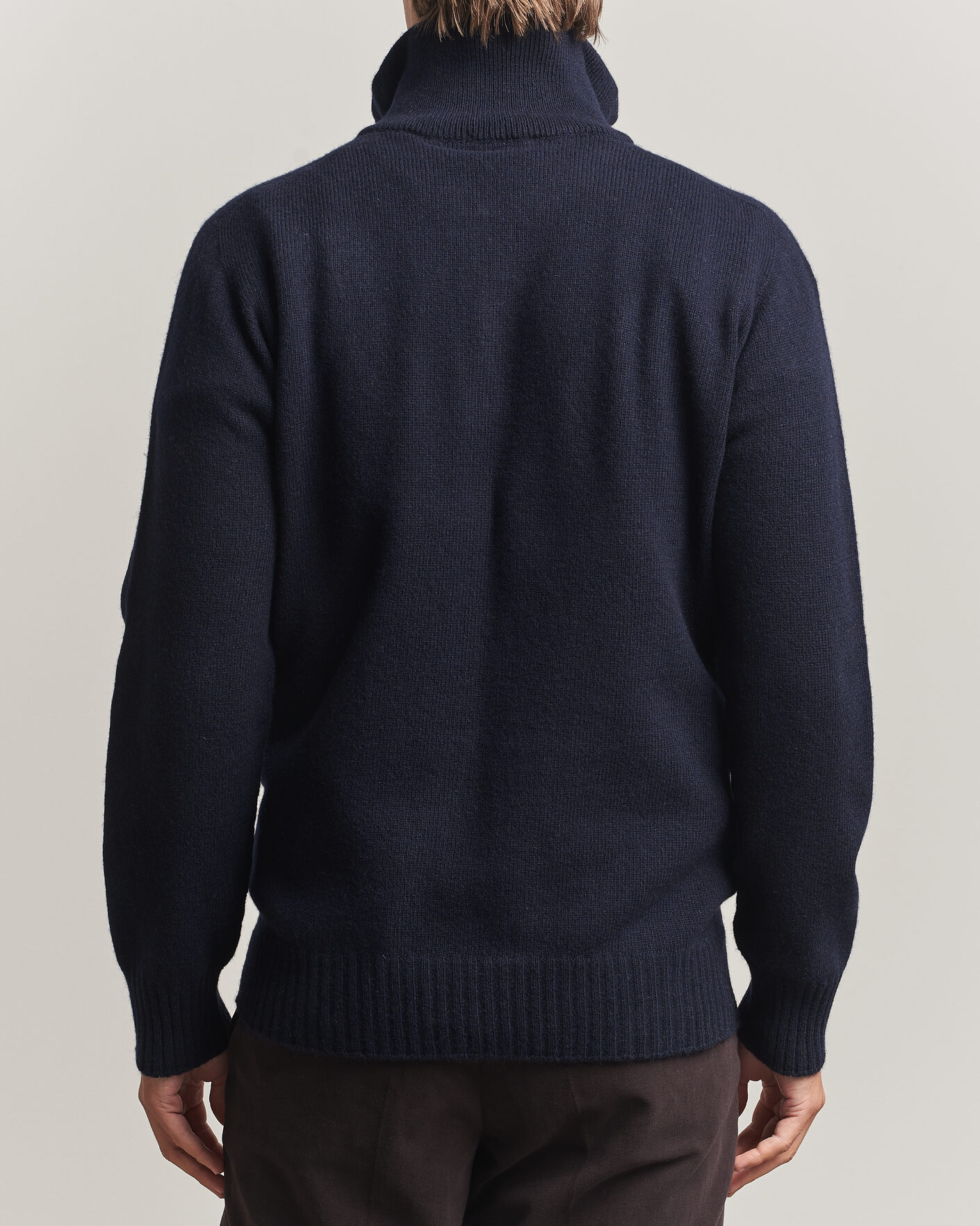 Herre | Gensere | Altea | Wool/Cashmere Half Zip Navy