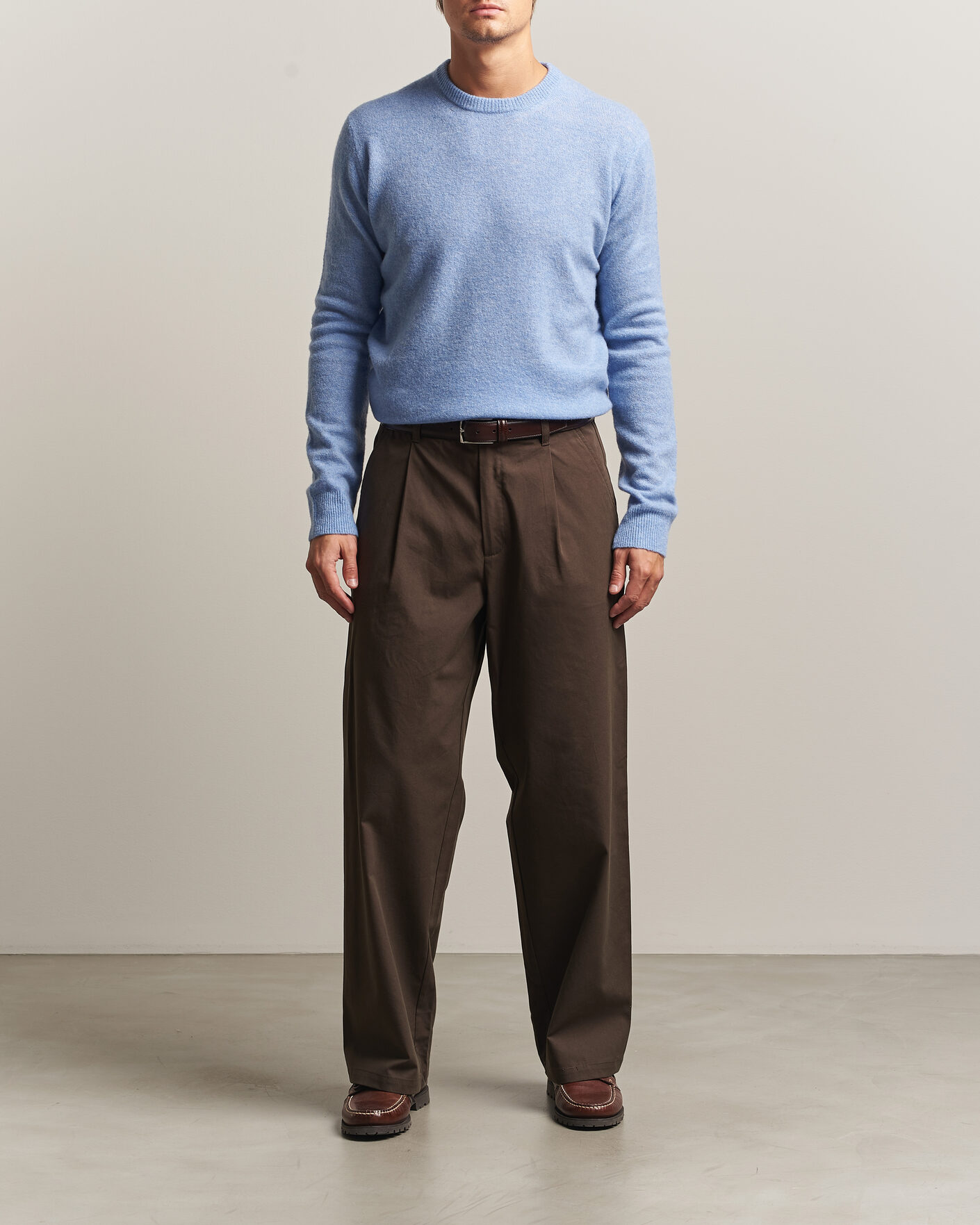 Herre | Gensere | Altea | Cloud Cashmere Blend Sweater Sky Blue