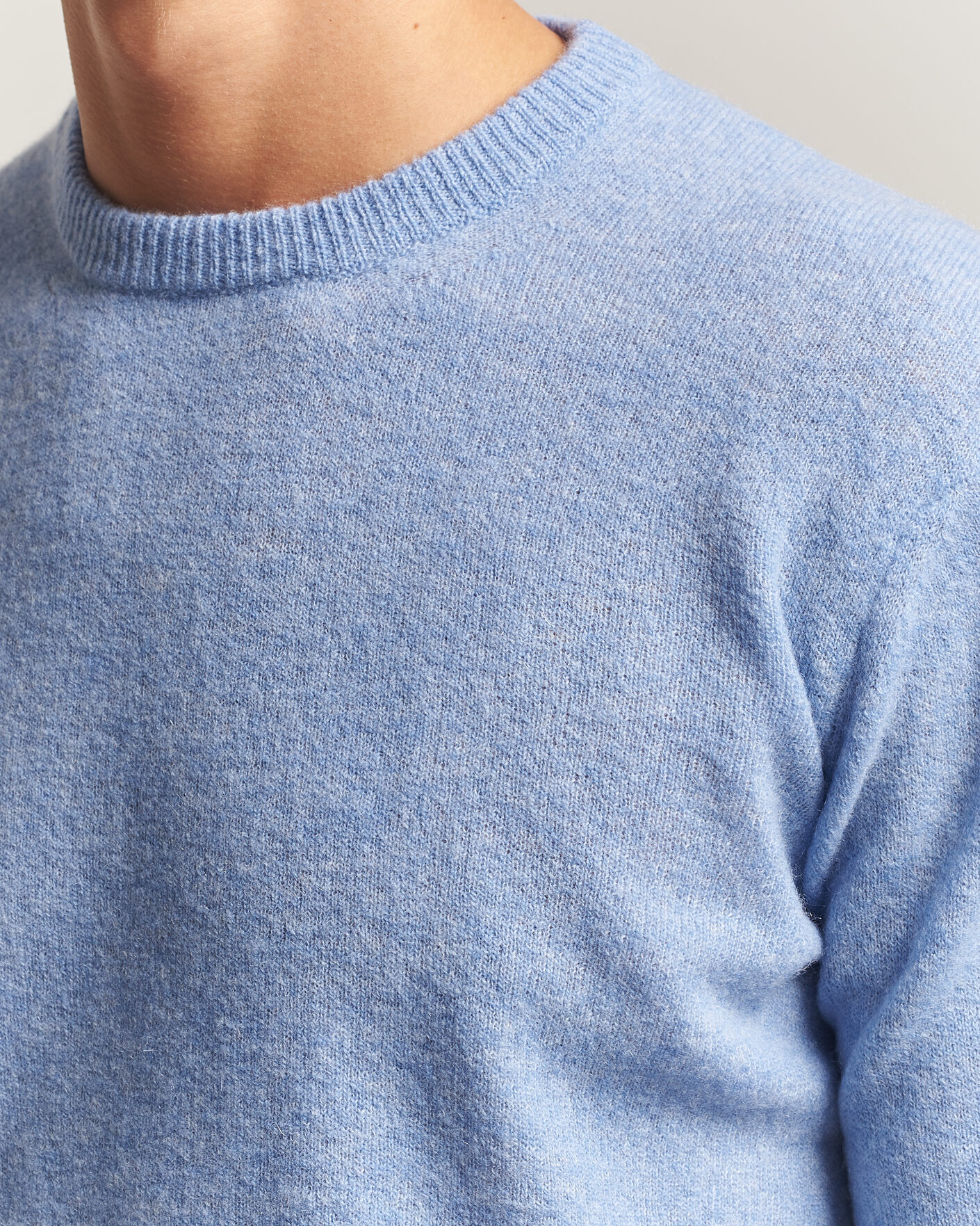 Herre | Gensere | Altea | Cloud Cashmere Blend Sweater Sky Blue