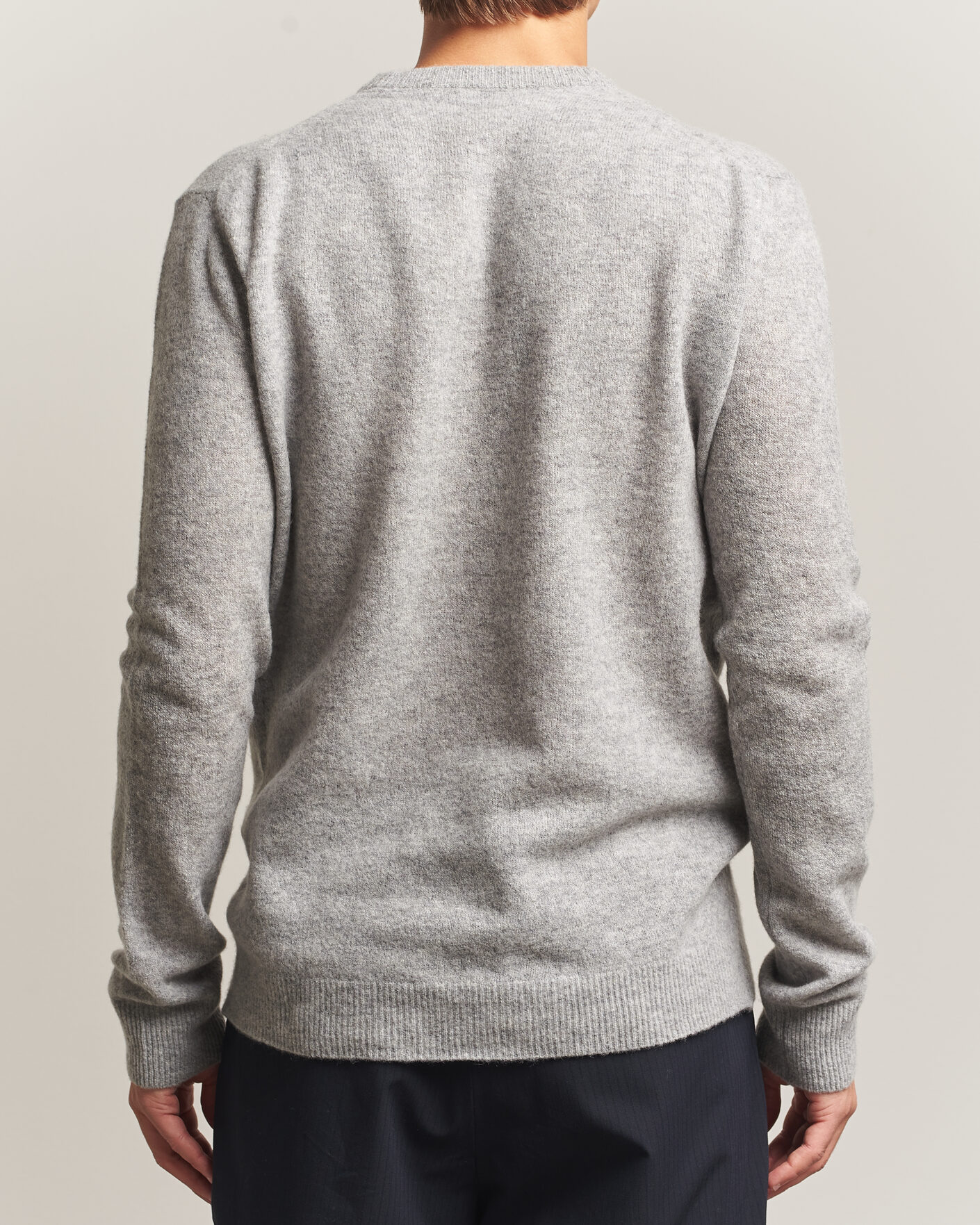 Herre | Gensere | Altea | Cloud Cashmere Blend Sweater Grey Melange