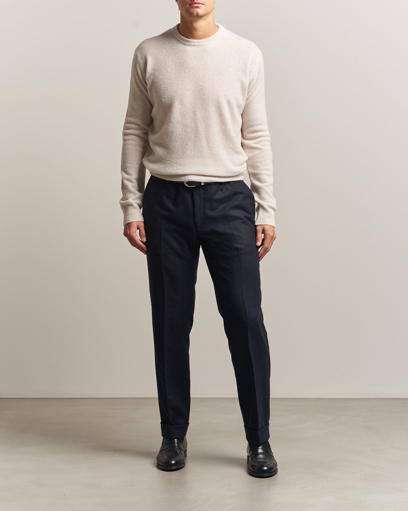 Herre | Gensere | Altea | Cloud Cashmere Blend Sweater Latte