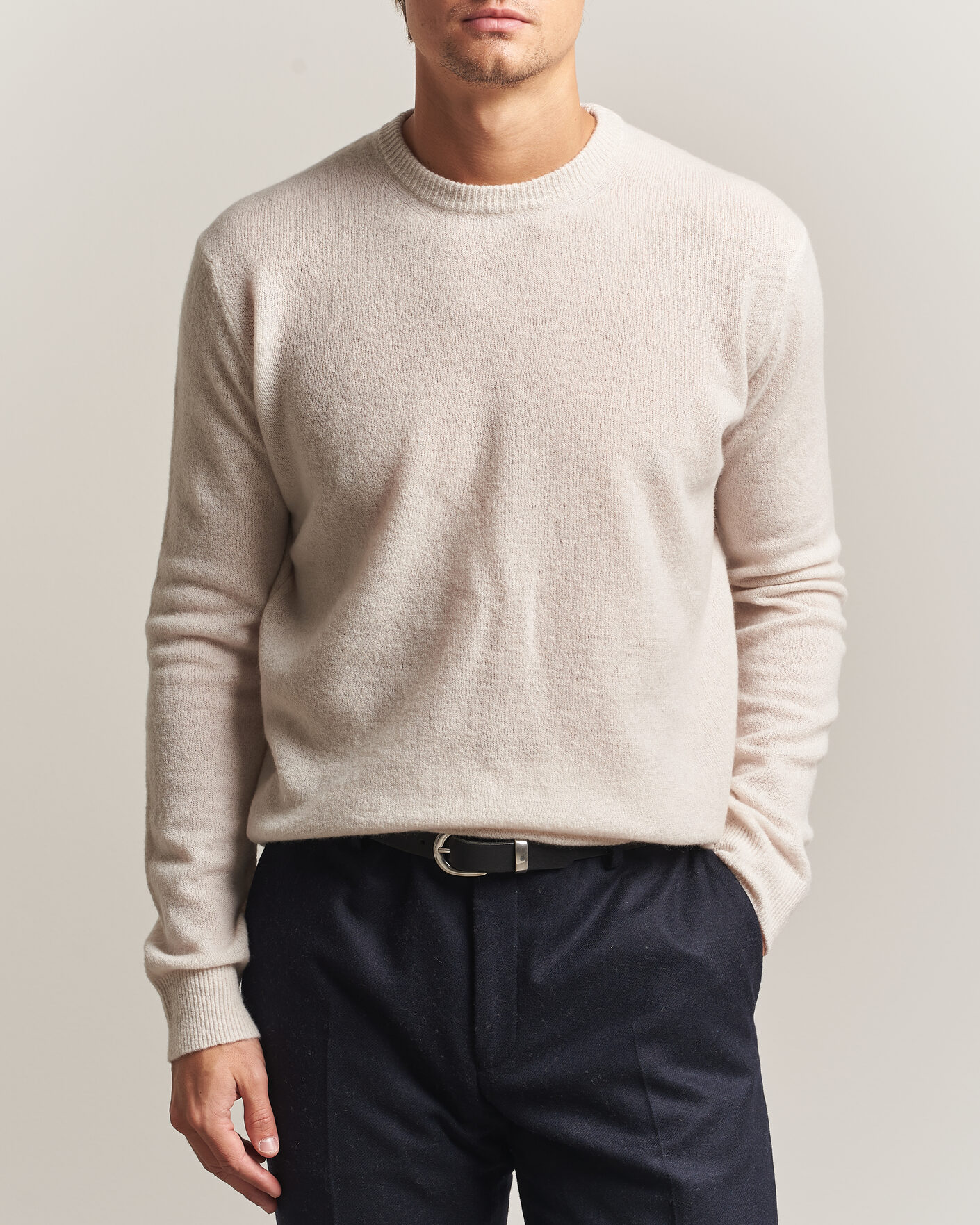 Herre | Gensere | Altea | Cloud Cashmere Blend Sweater Latte