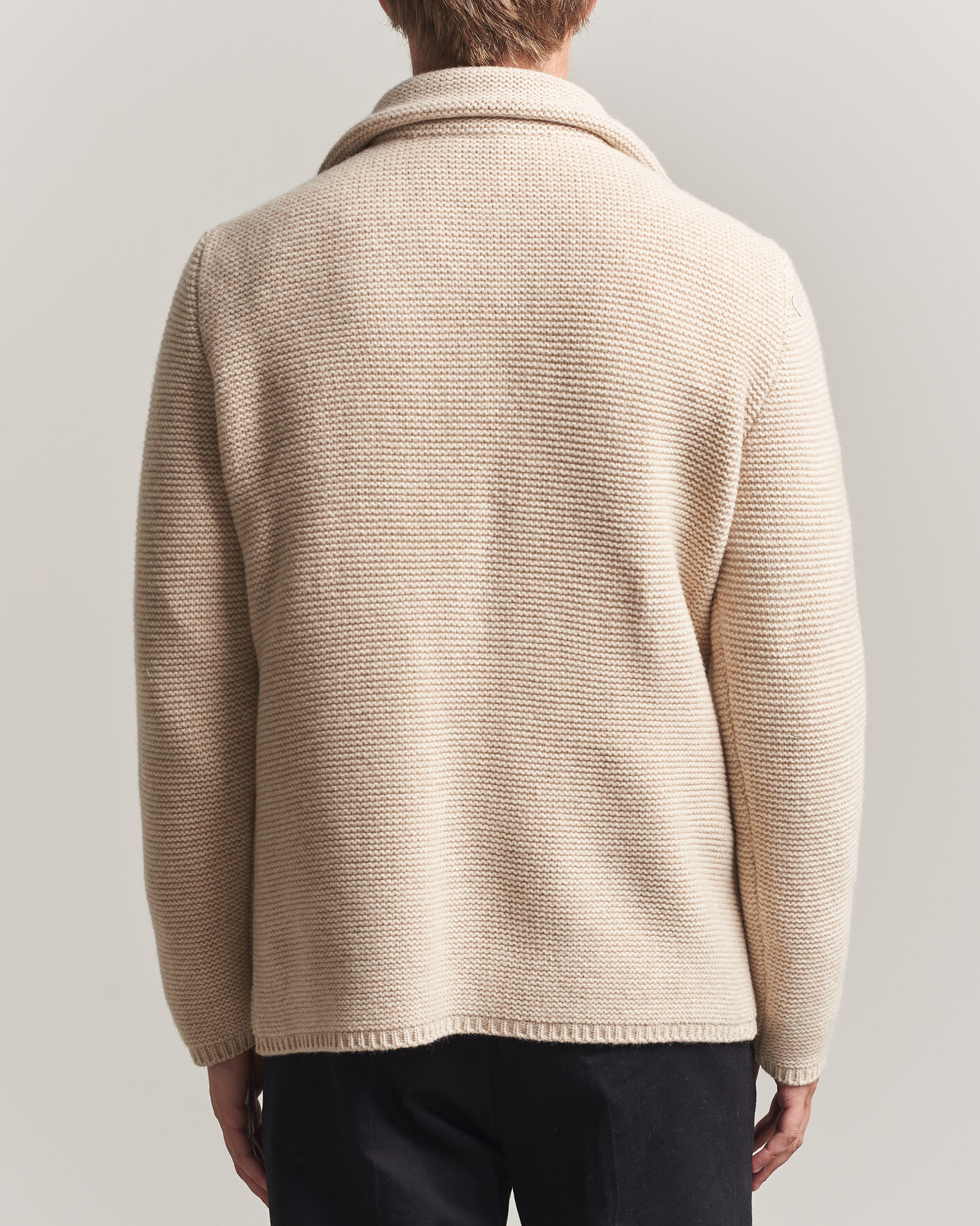 Herre | Gensere | Altea | Wool Cardigan Jacket Beige