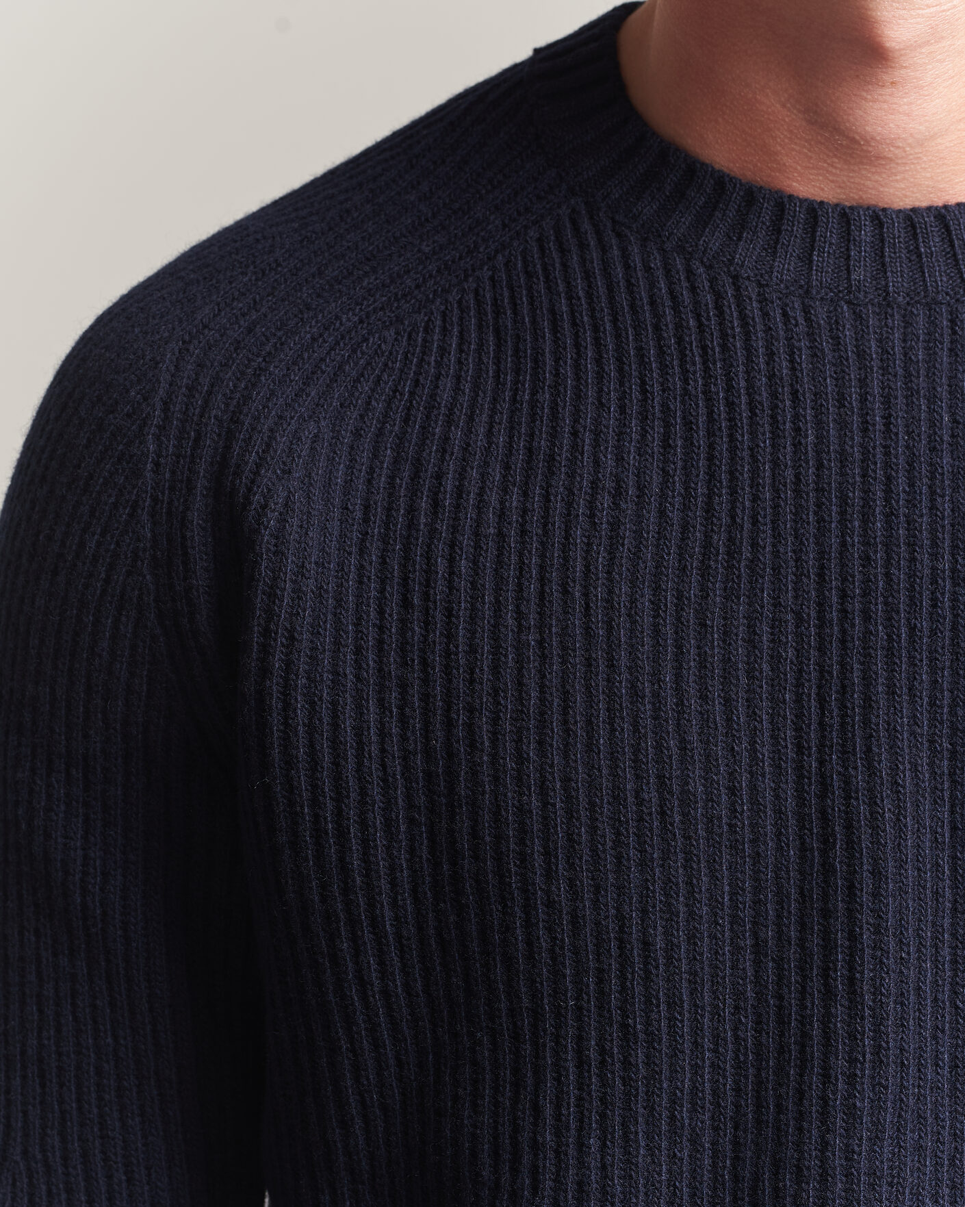 Herre | Gensere | Altea | Rib Wool Crew Neck Navy
