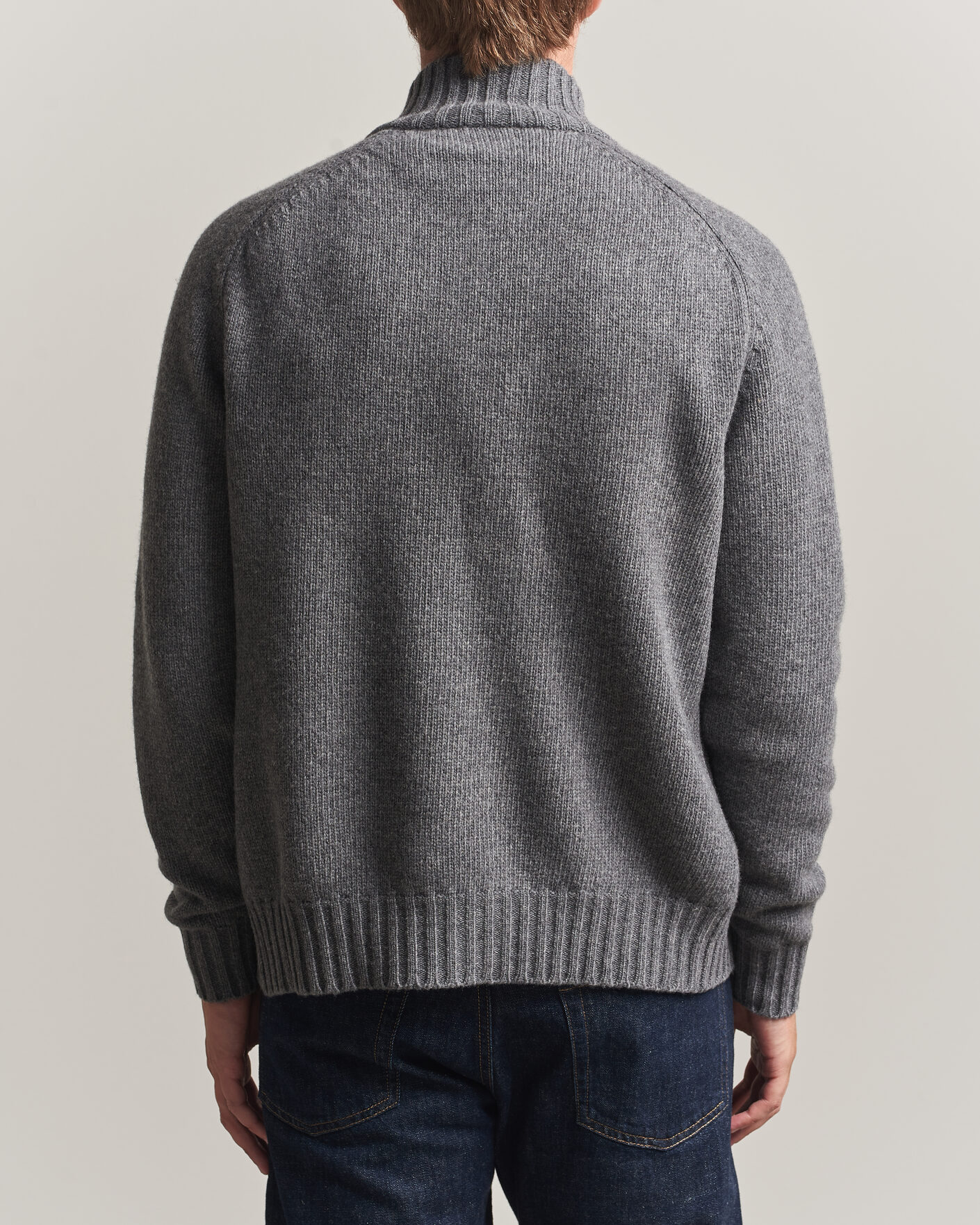 Herre | Gensere | Altea | Raglan Sleeve Buttoned Cardigan Grey Melange