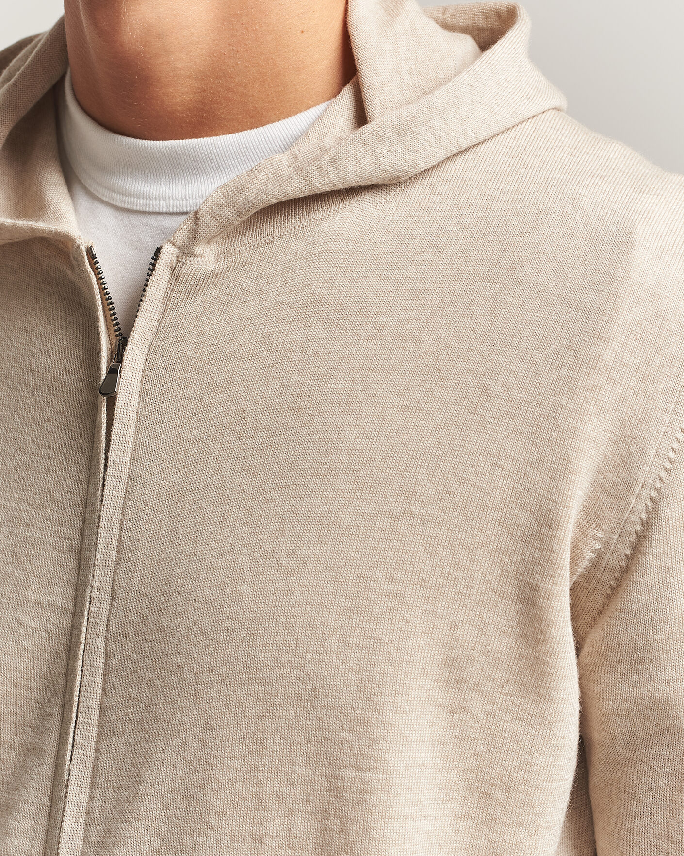 Herre | Gensere | Altea | Merino Wool Cardigan Beige