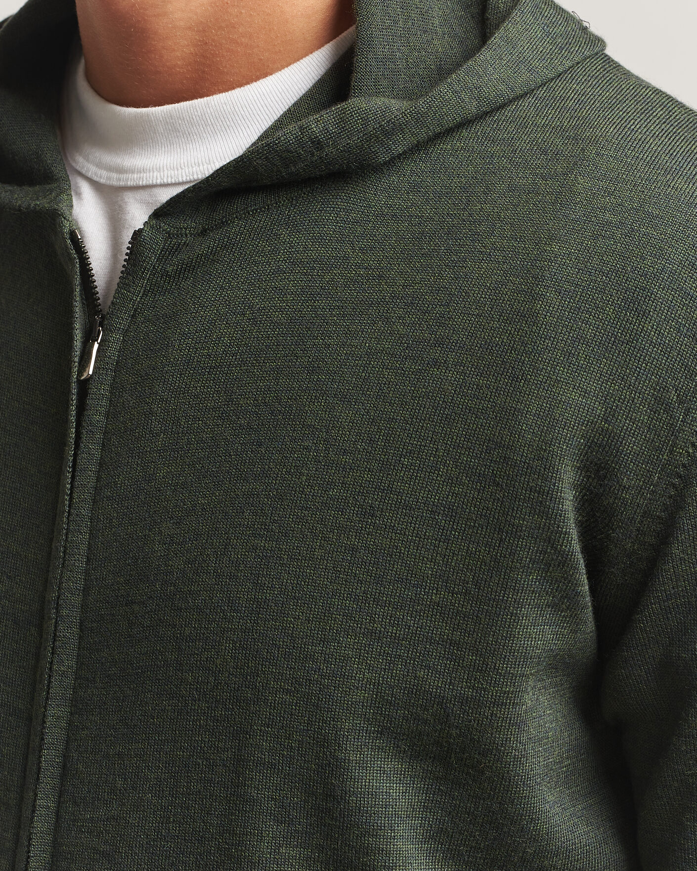 Herre | Gensere | Altea | Merino Wool Cardigan Dark Military