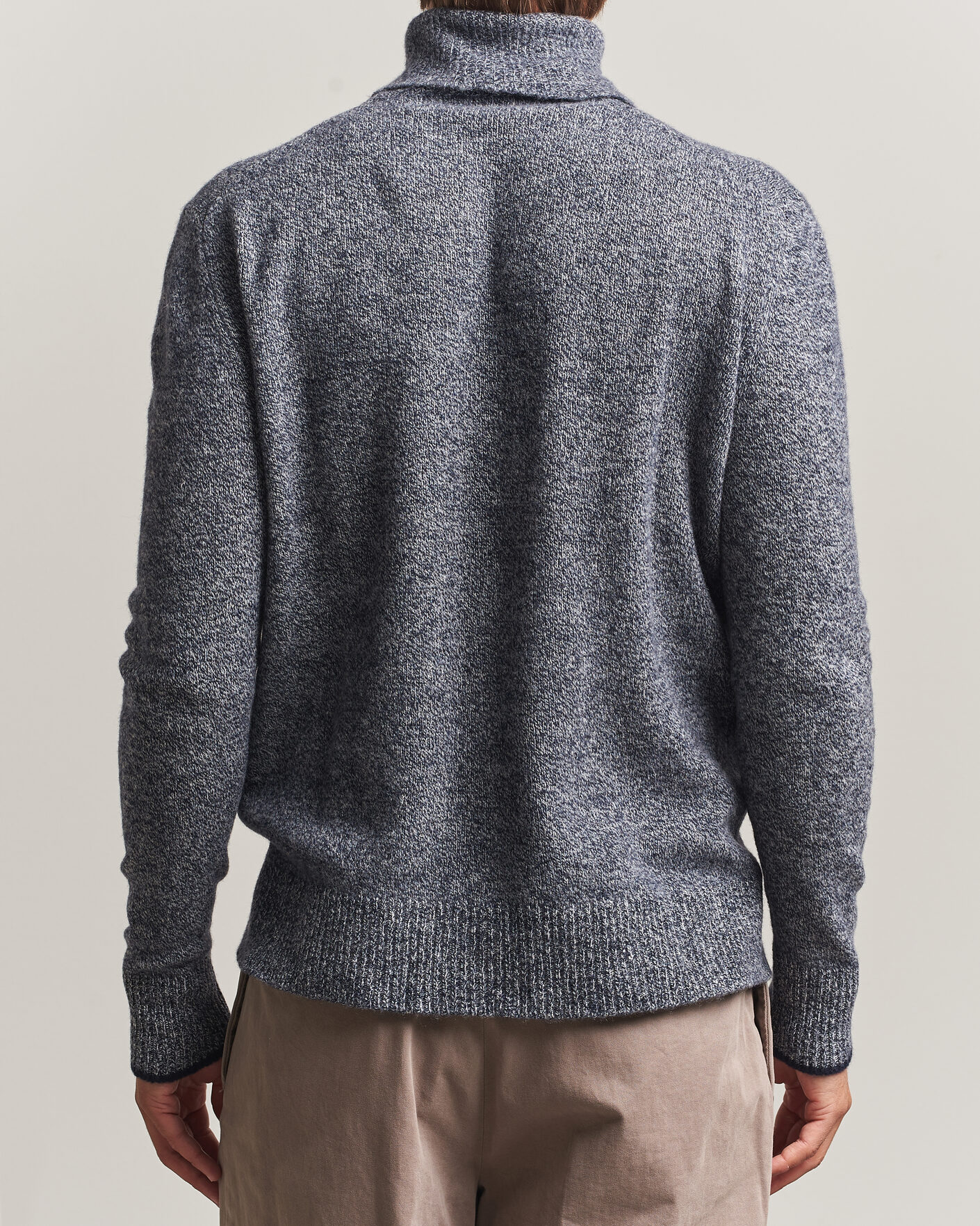Herre | Gensere | Altea | Cloud Cashmere Blend Rollneck Navy Melange