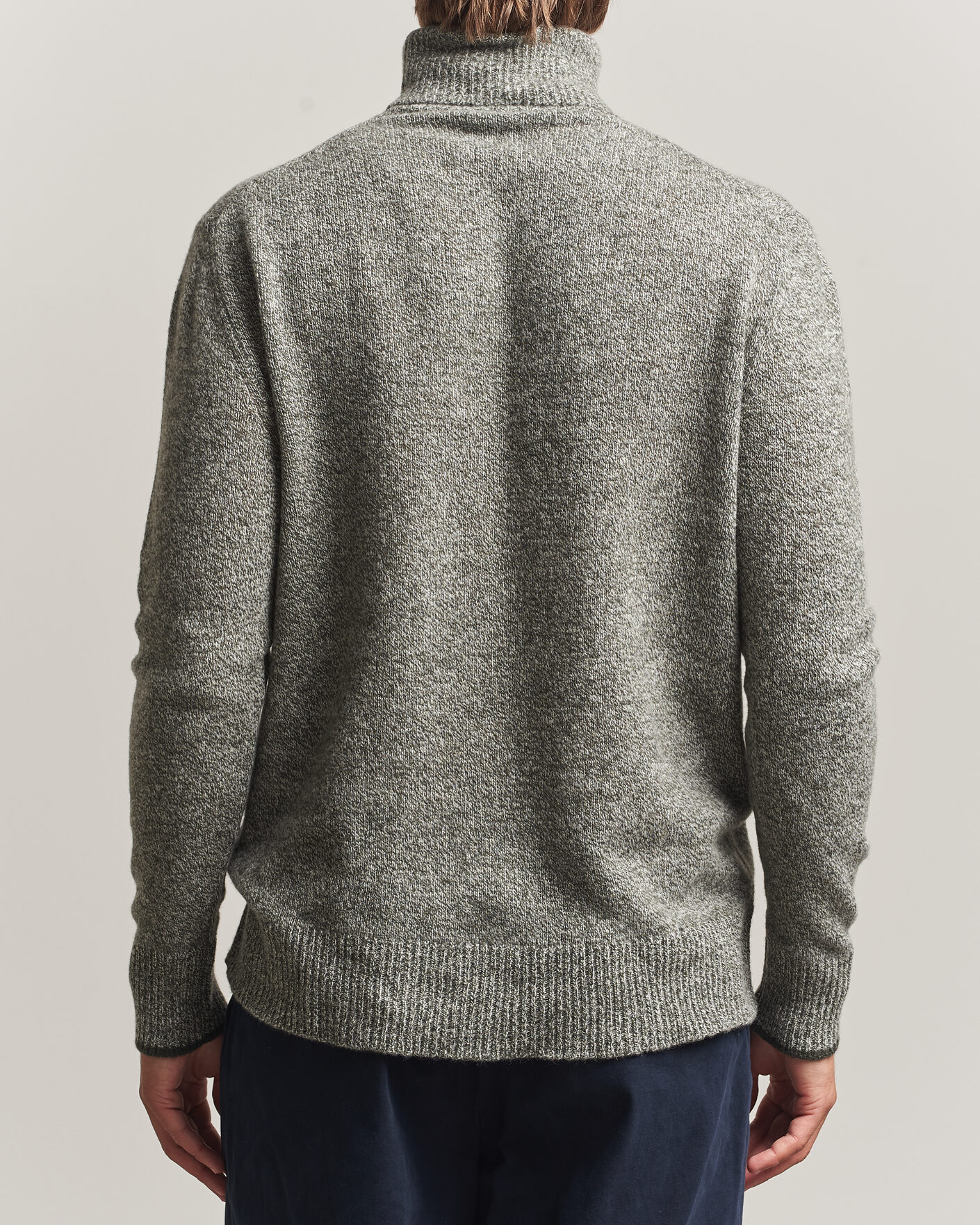Herre | Gensere | Altea | Cloud Cashmere Blend Rollneck Green Melange
