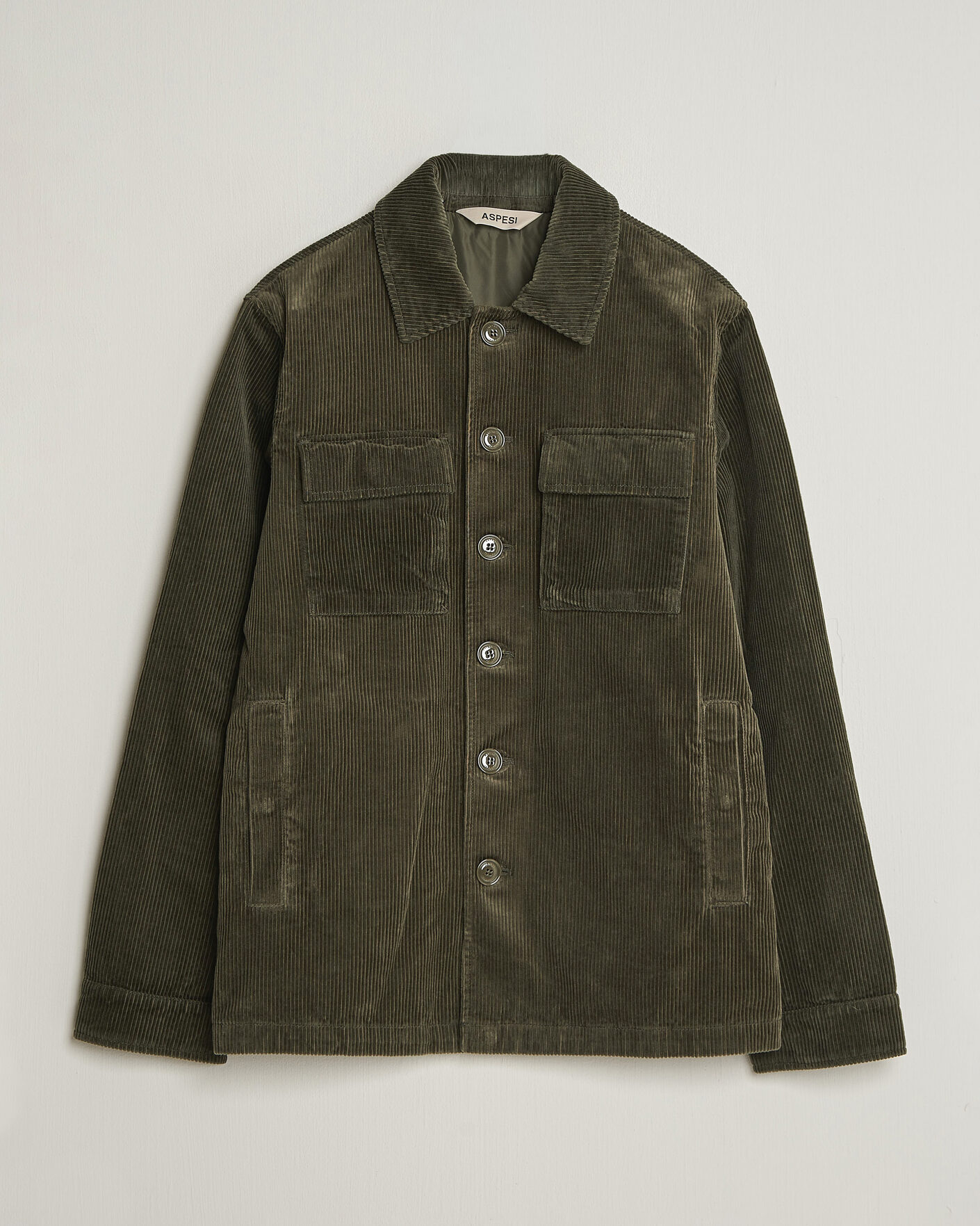 Herre | Jakker | Aspesi | Tigre Corduroy Shirt Jacket Military