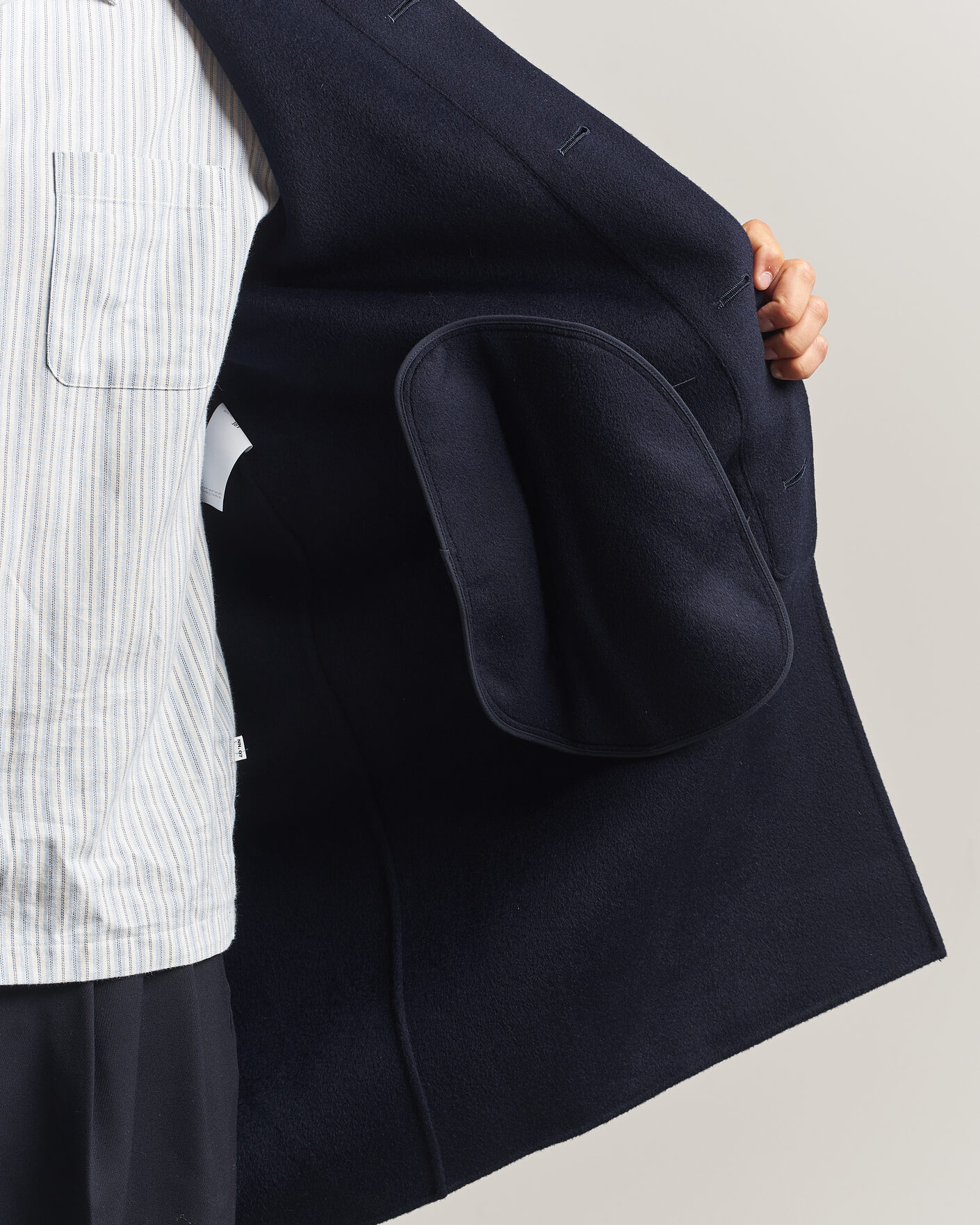 Herre | Jakker | Aspesi | Double Wool Coat Navy