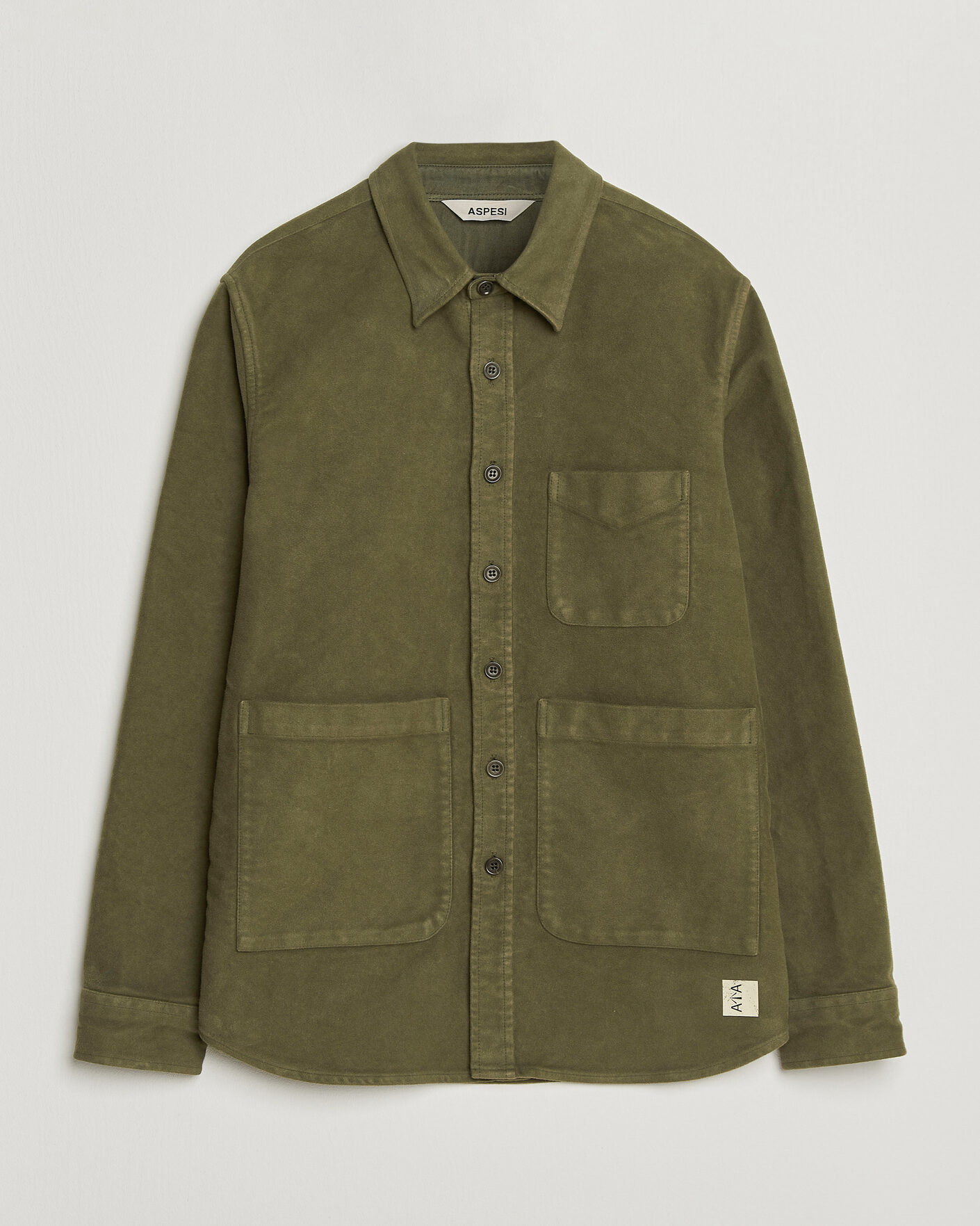 Herre | Skjorter | Aspesi | Moleskine Utility Shirt Military