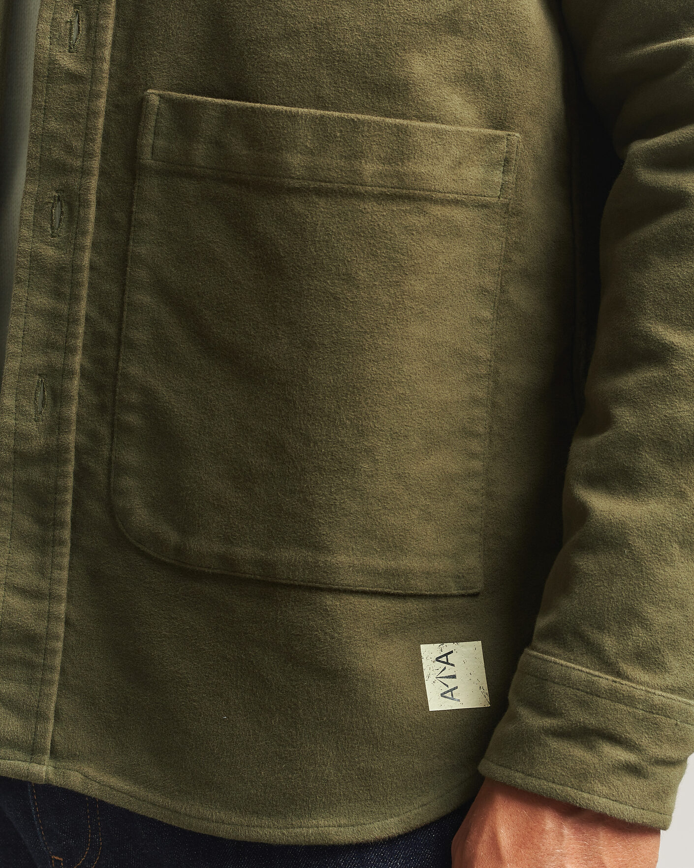 Herre | Skjorter | Aspesi | Moleskine Utility Shirt Military