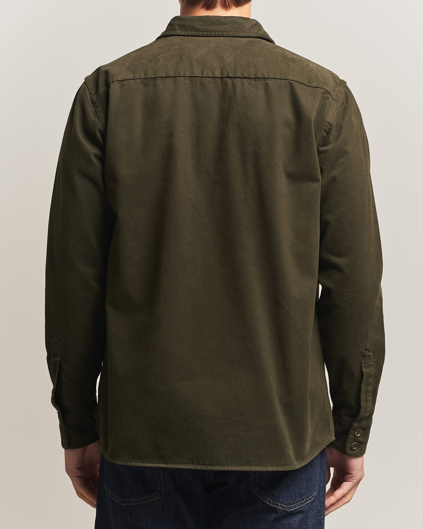 Herre | Skjorter | Aspesi | Twill Cotton Overshirt Military