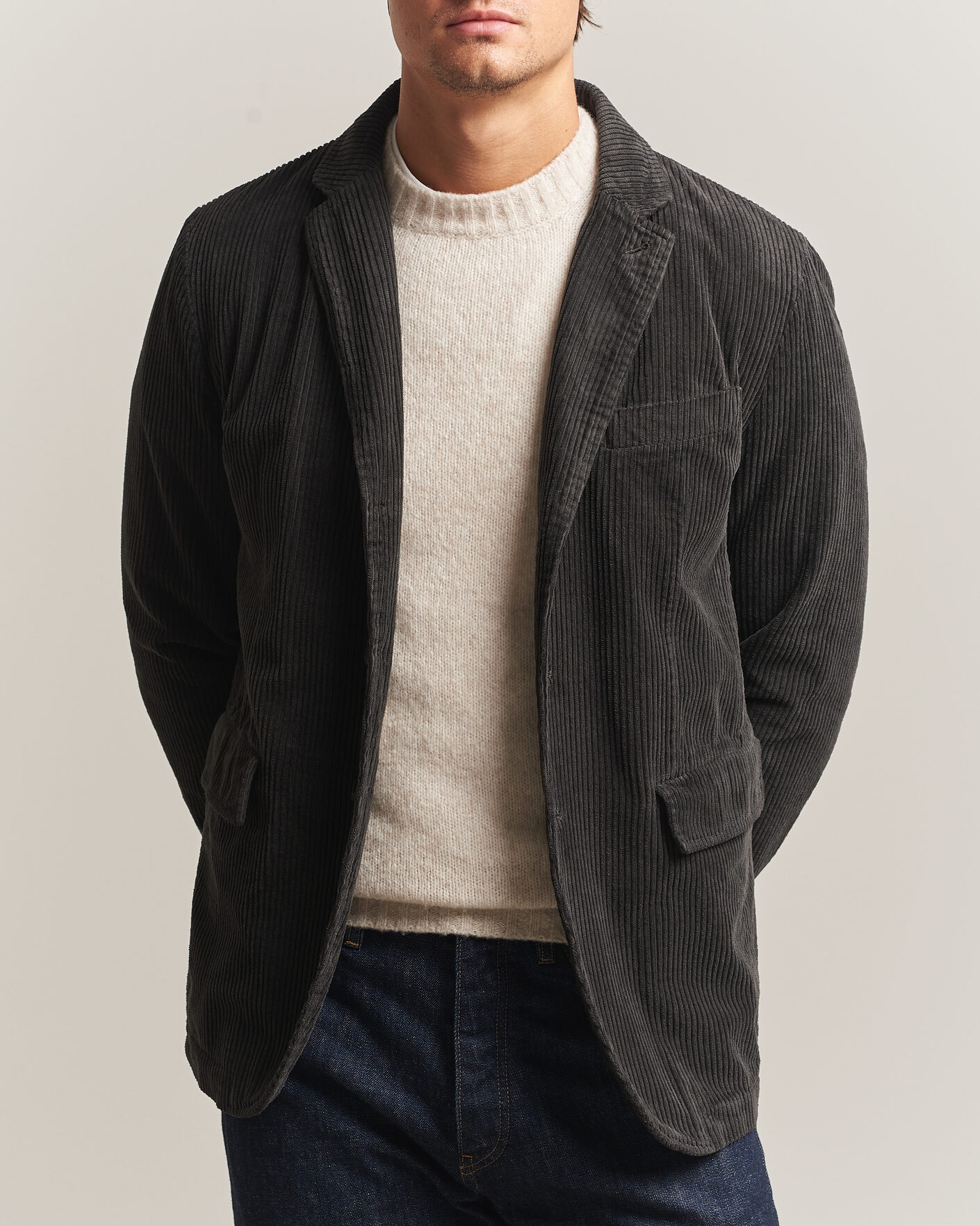 Herre | Dressjakker | Aspesi | Corduroy Blazer Dark Brown