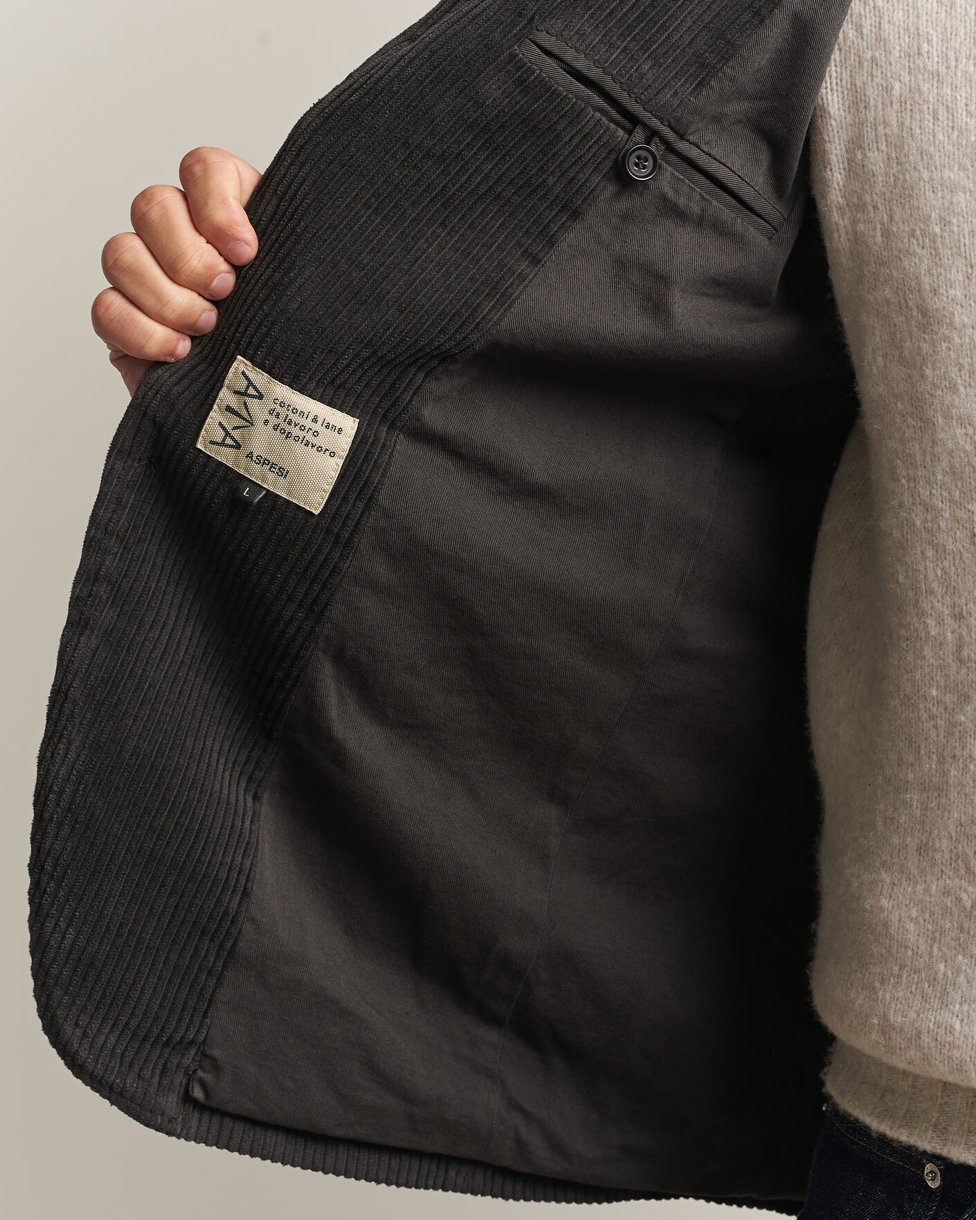 Herre | Dressjakker | Aspesi | Corduroy Blazer Dark Brown