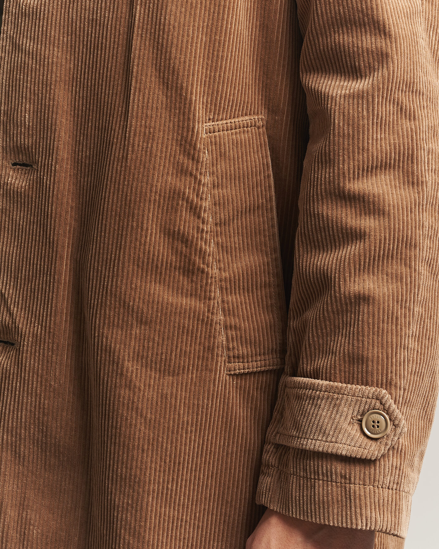 Herre | Jakker | Aspesi | Corduroy Raglan Coat Beige