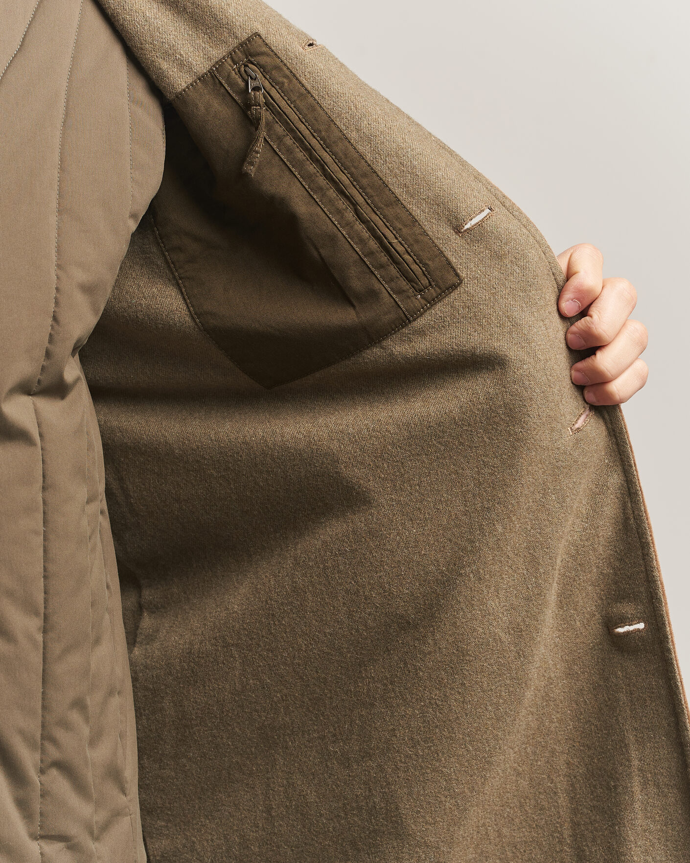 Herre | Jakker | Aspesi | Corduroy Raglan Coat Beige